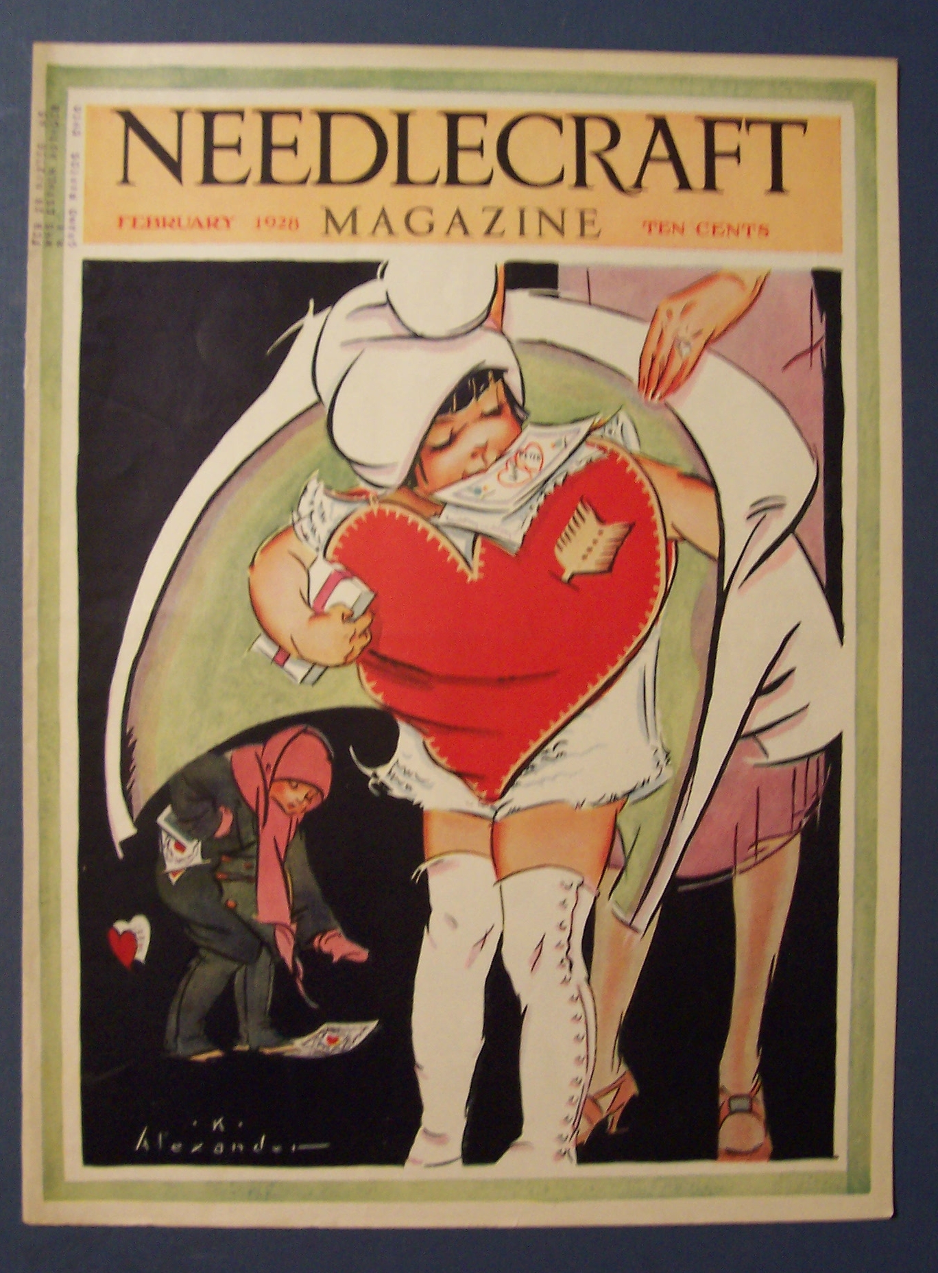 Needlecraft Magazine Cover By K.Alexander-February 1928