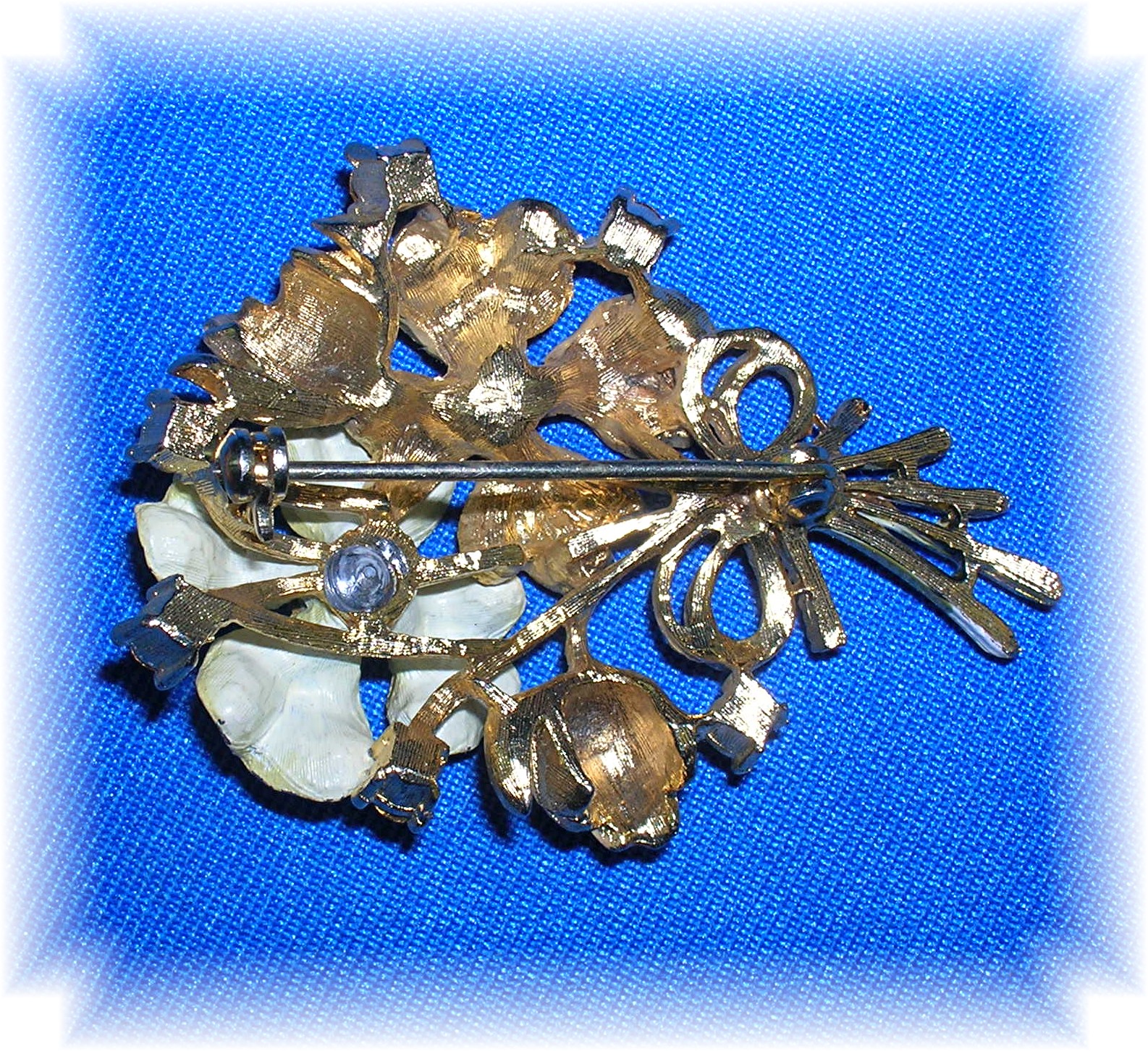 Rhinestone Enamel Gold  Flowers Brooch/Pin