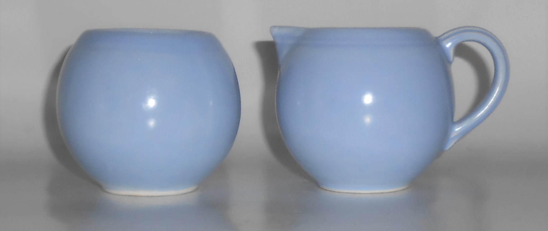 Vernon Kilns Pottery Modern California Azure Blue Demi
