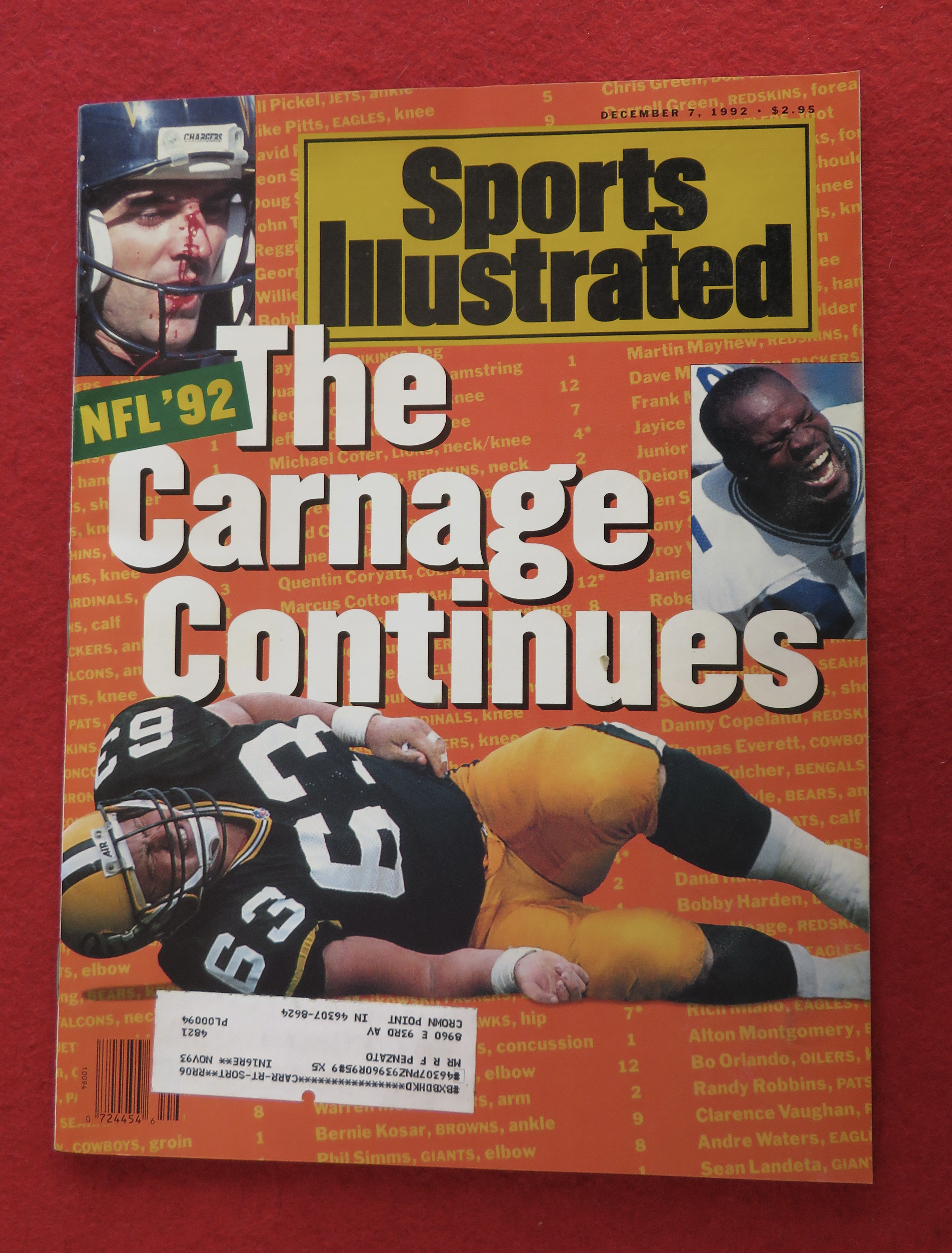 Sports Illustrated Magazine-December 7, 1992-NFL 92