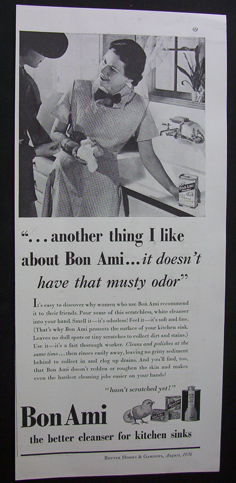 1936 Bon Ami Cleanser with Two Women Talking