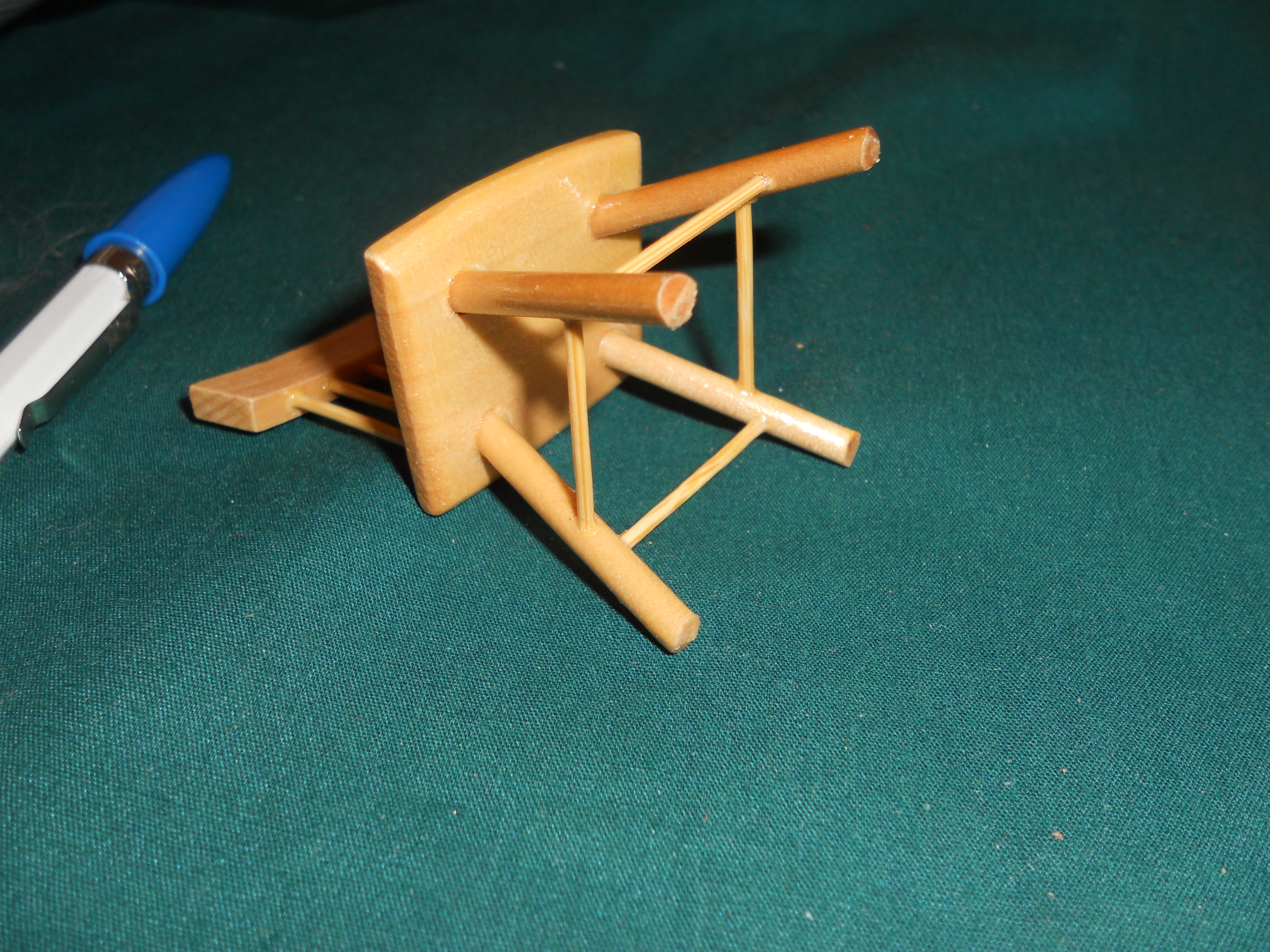 Dollhouse Table and Chairs Wood  5 pc set