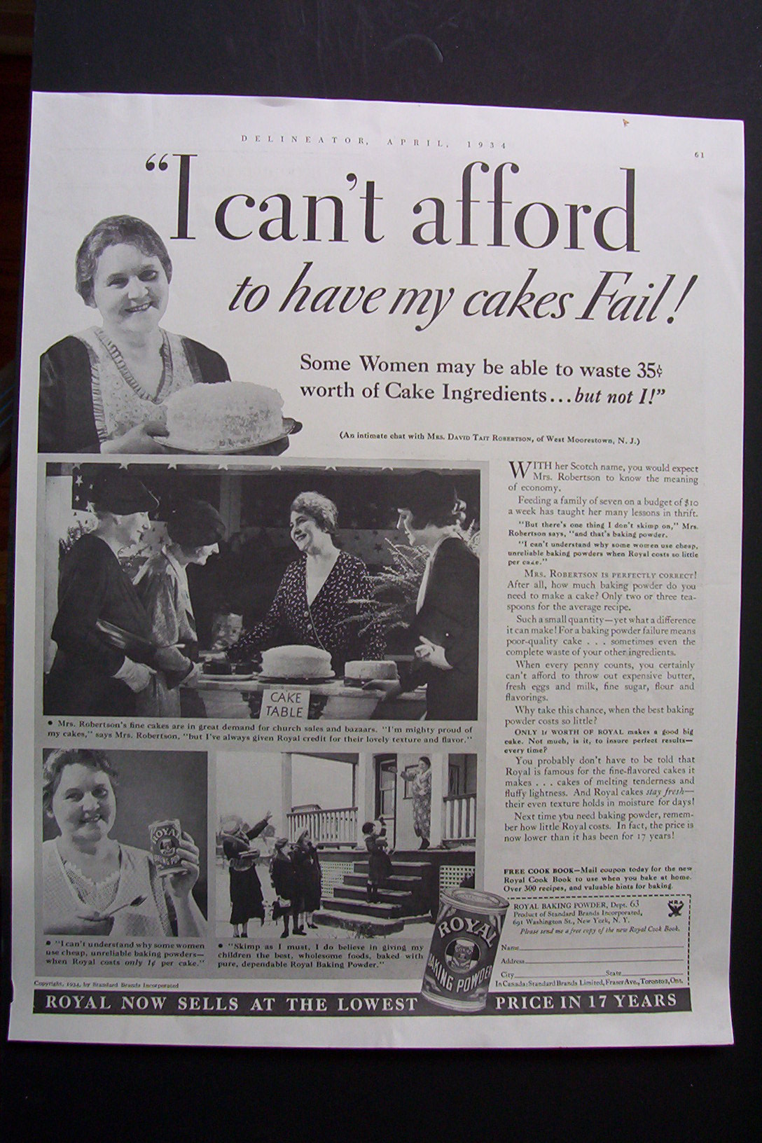 1934  Royal  Baking  Powder