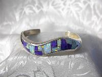 Navajo Sterling Silver Opal Sugulite JEME Cuff