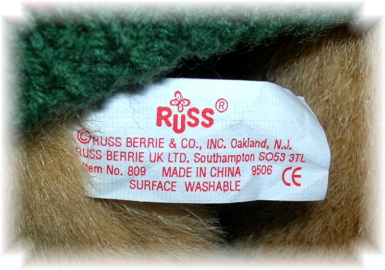 7 Inch Bears From The Past By Russ Berrie.