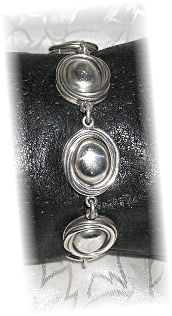 Taxco Mexico  Sterling Silver Box Clasp  Bracelet