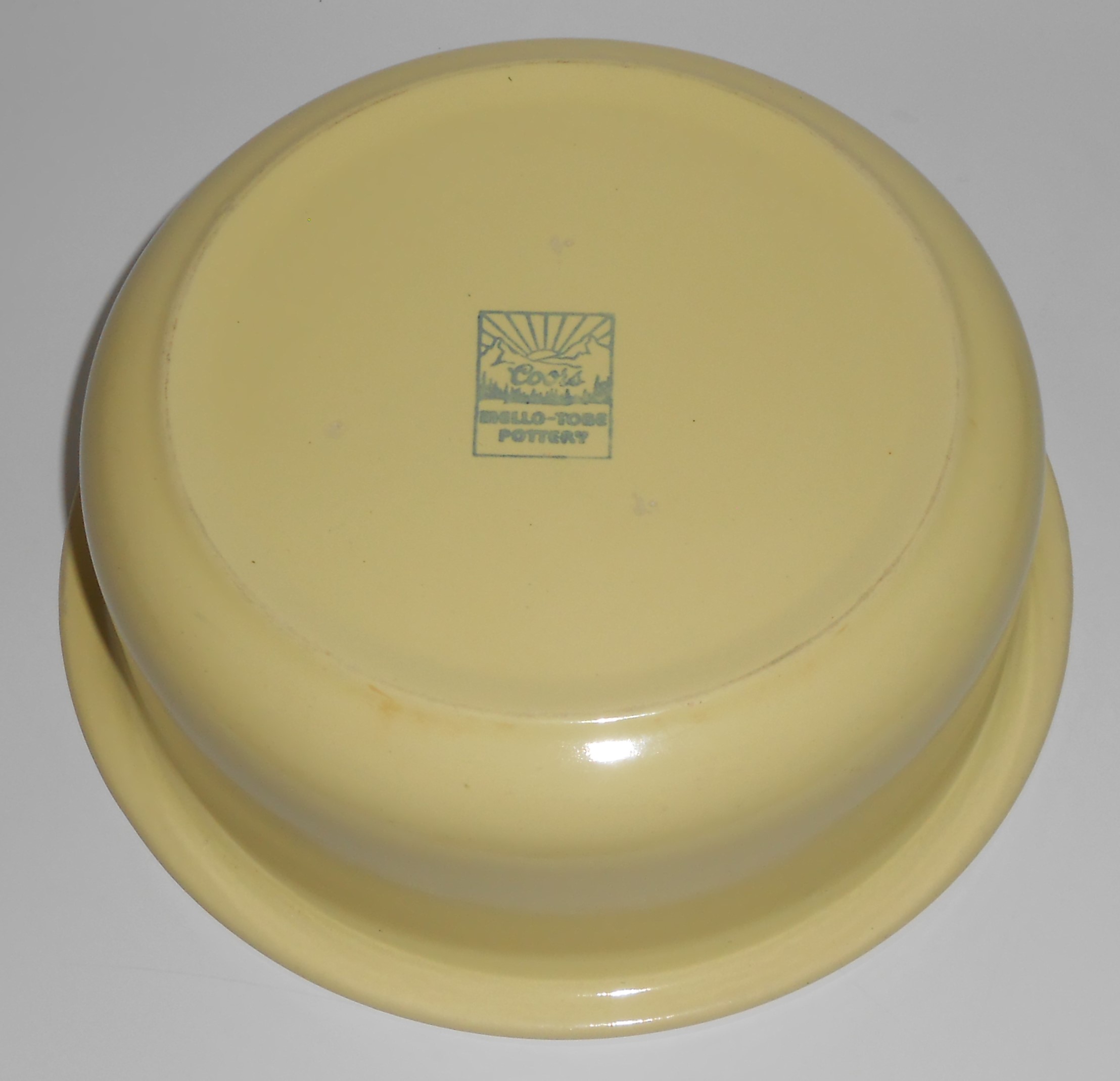Coors Pottery Mello-Tone Yellow Casserole