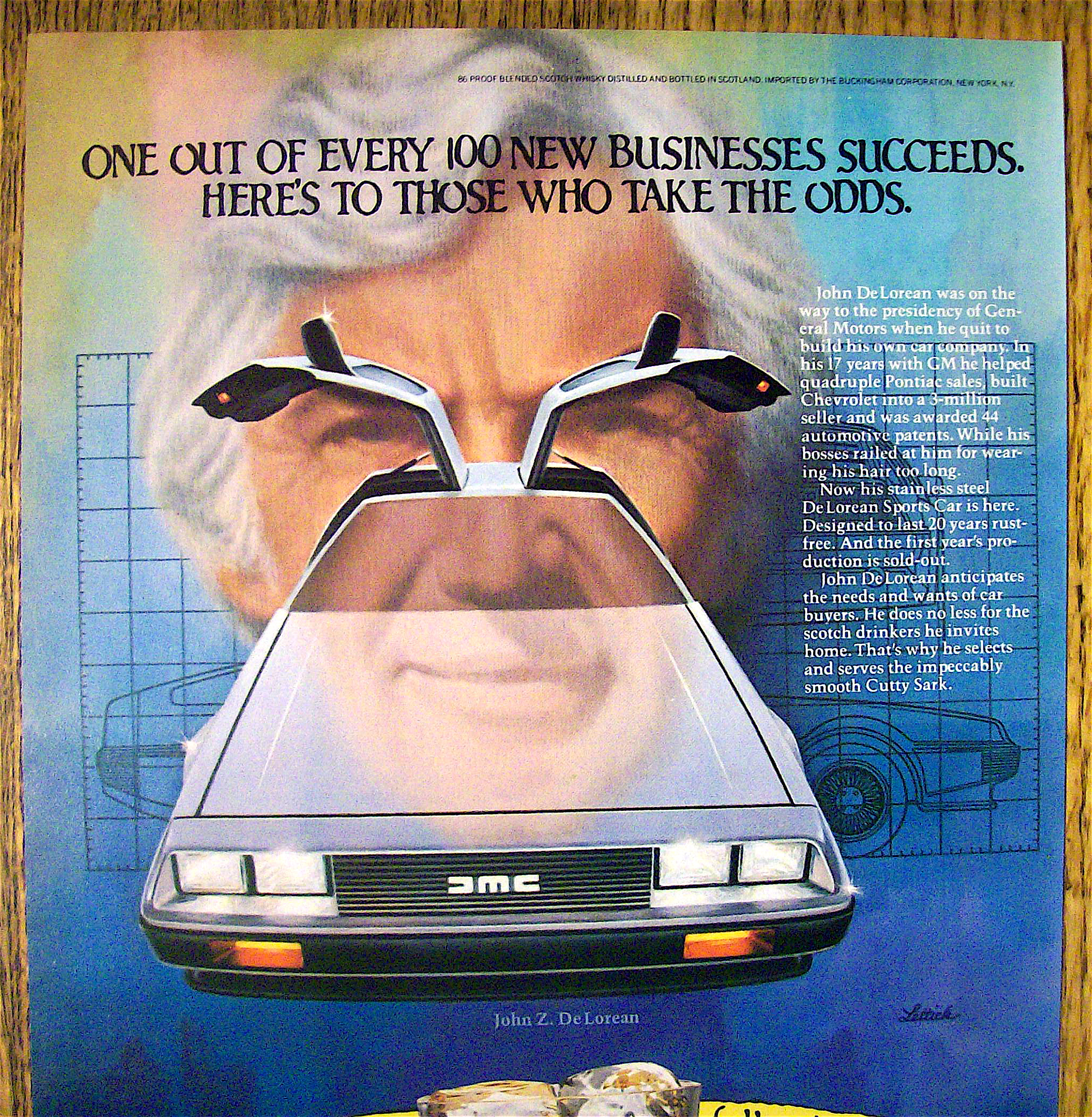 1981 Cutty Sark Whiskey with John Z. De Lorean