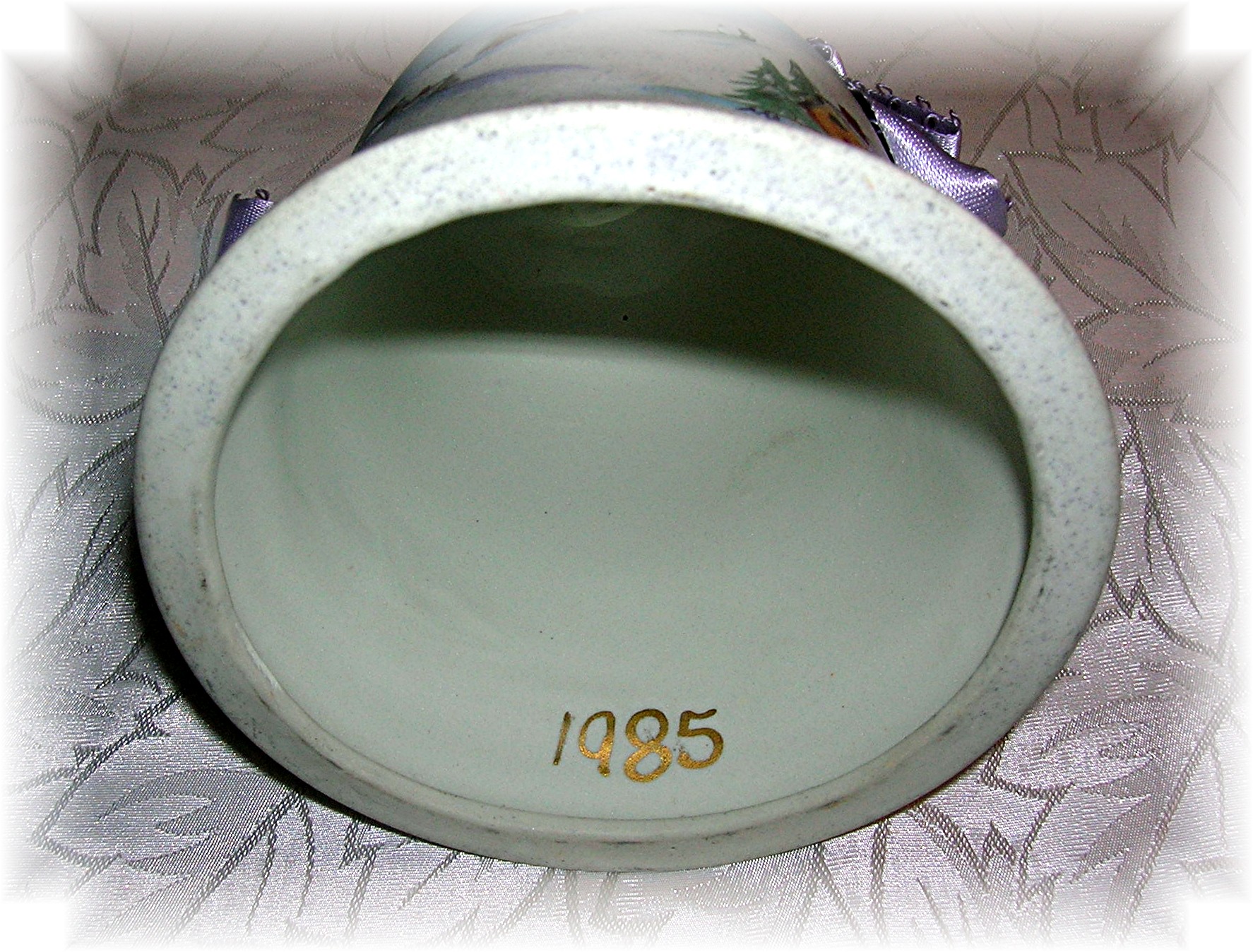 Pottery Bell Handpainted 1985 Signed
