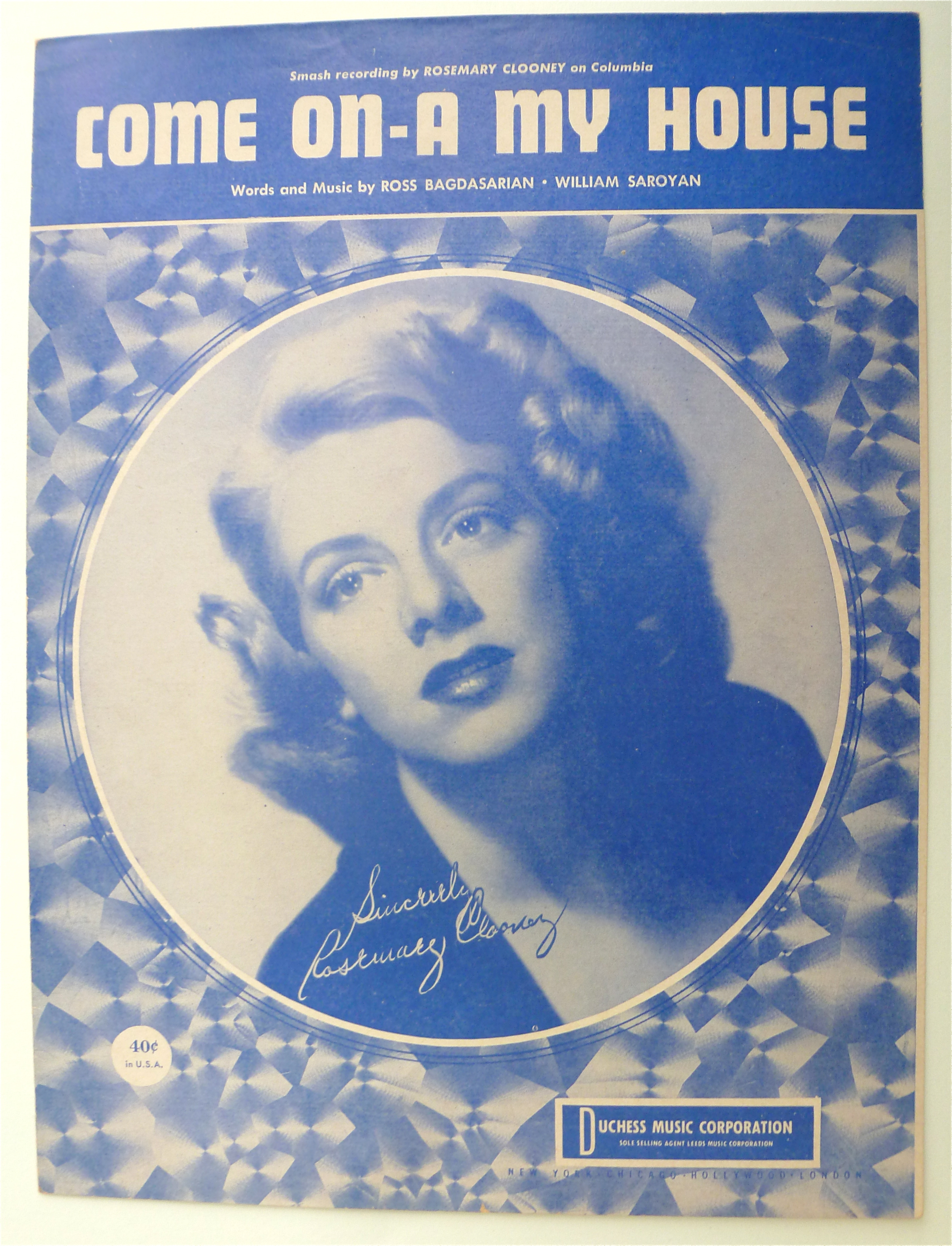 Sheet Music For 1951 Come On-A My House