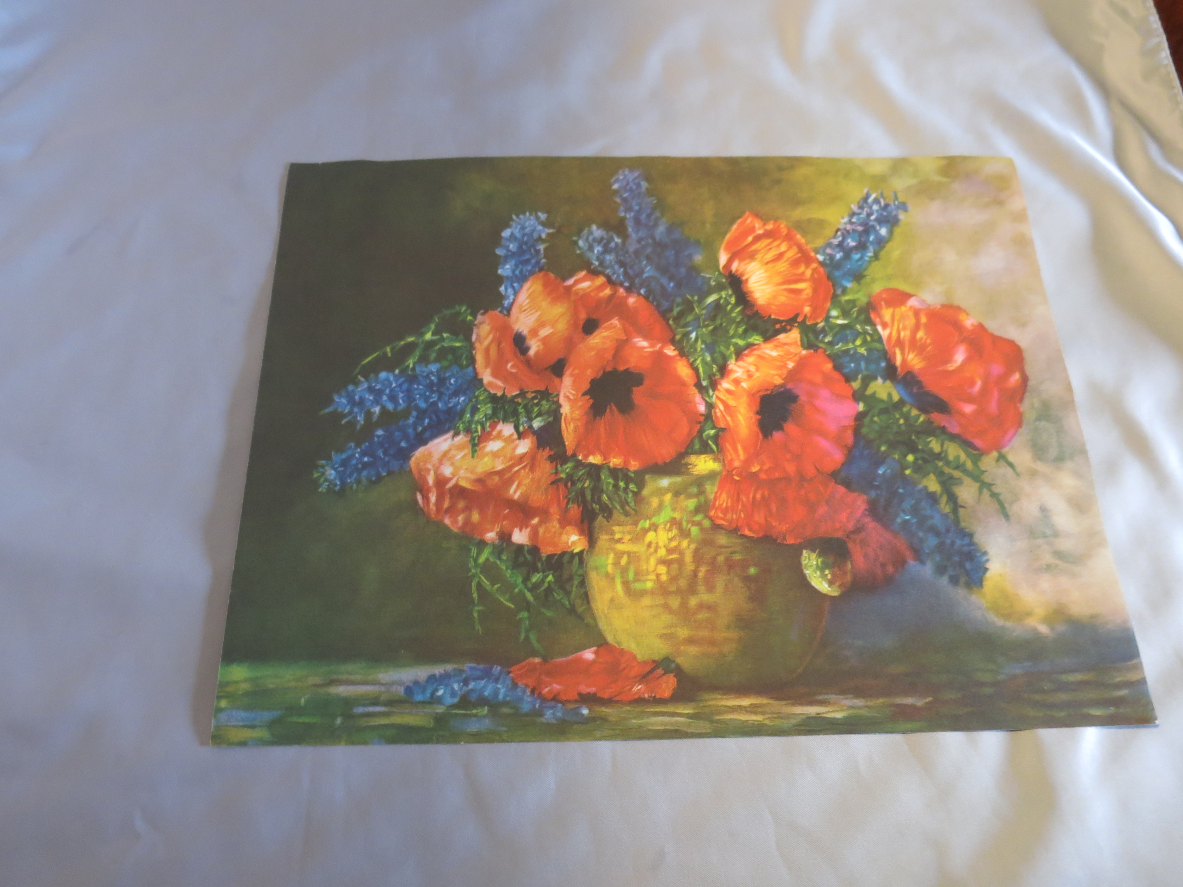 Poppy Floral Bouquet Ideal Book Lithograph Print 1950
