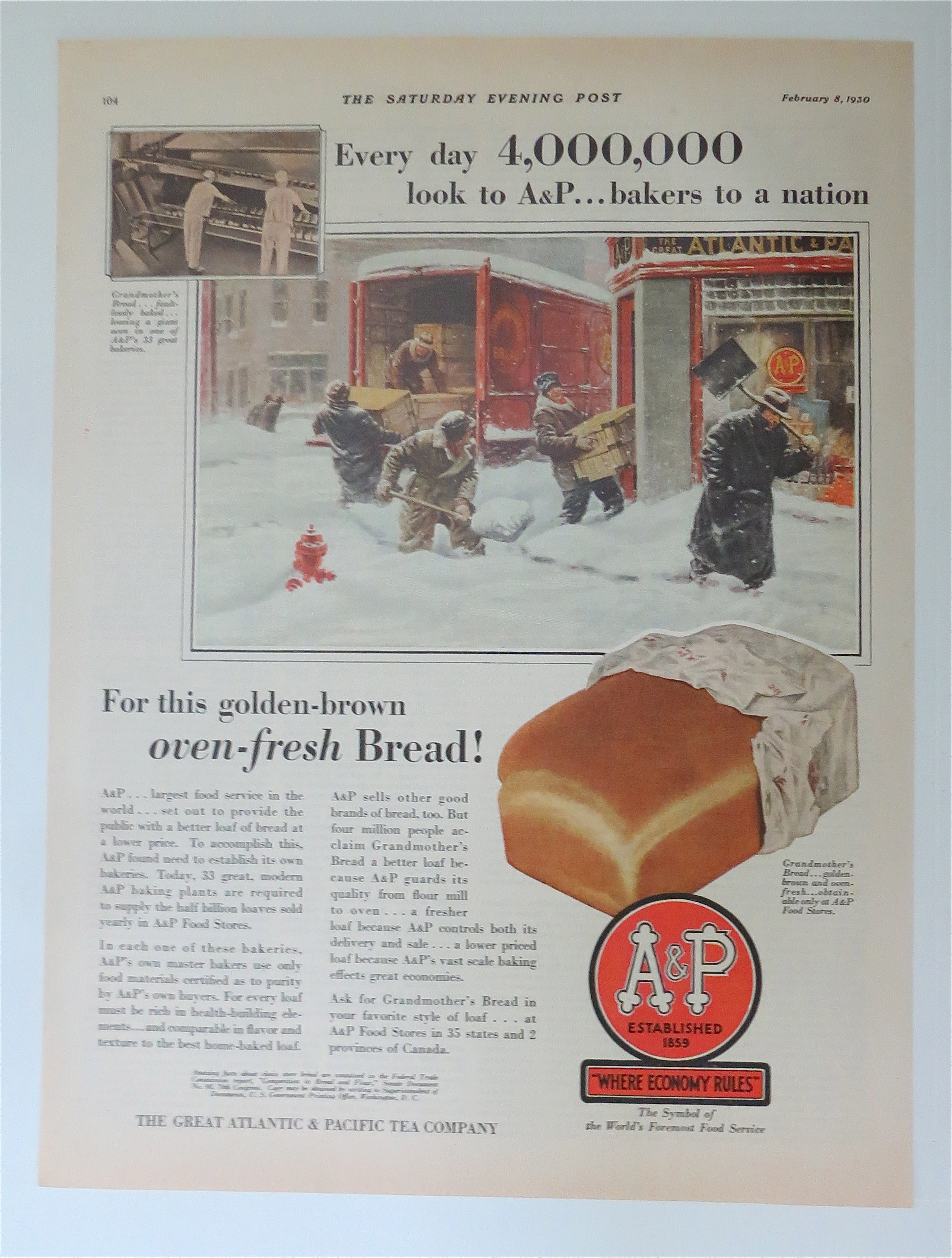1930 A & P with Grandmother's Bread