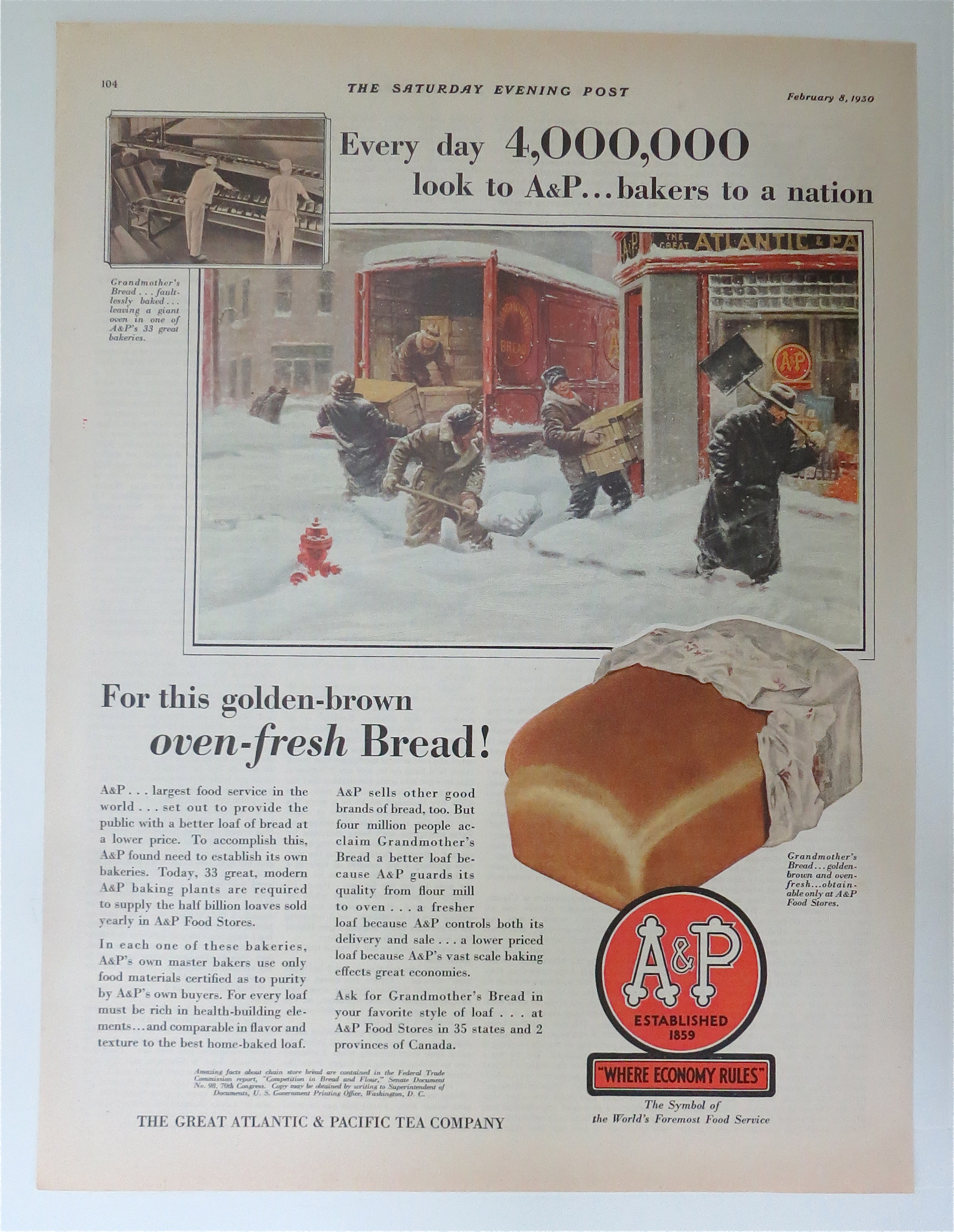 1930 A & P with Grandmother's Bread