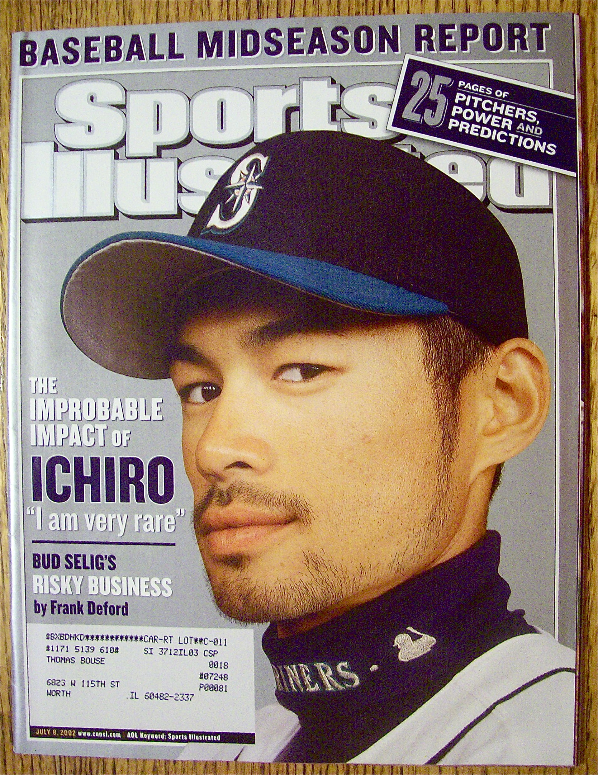 Sports Illustrated Magazine July 8, 2002 Ichiro
