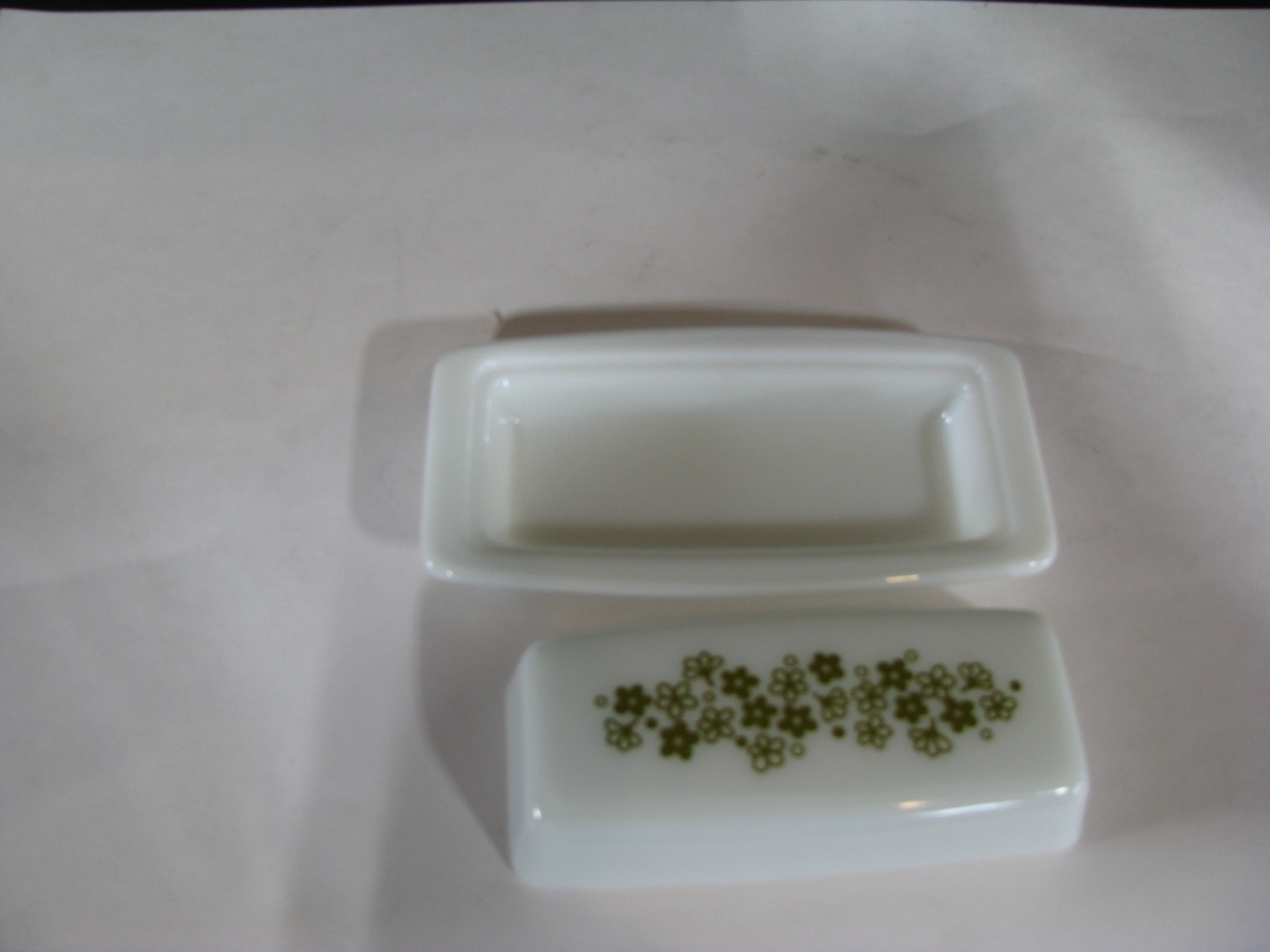 Vintage Pyrex Spring Blossom Rectangle Butter Dish,Lid