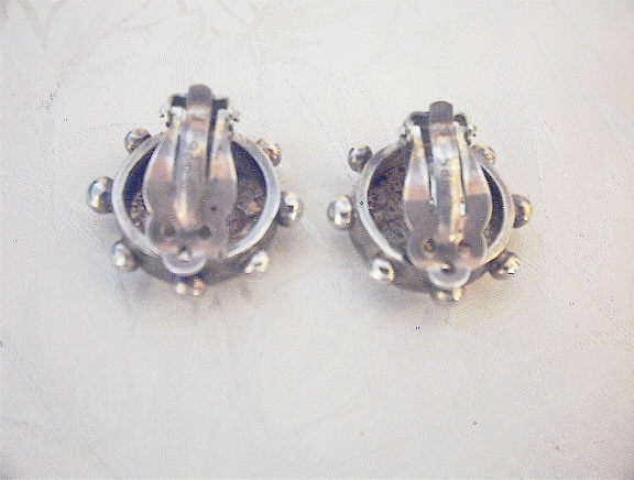 Beautiful Sterling Silver Roman Emporer Clip Earrings