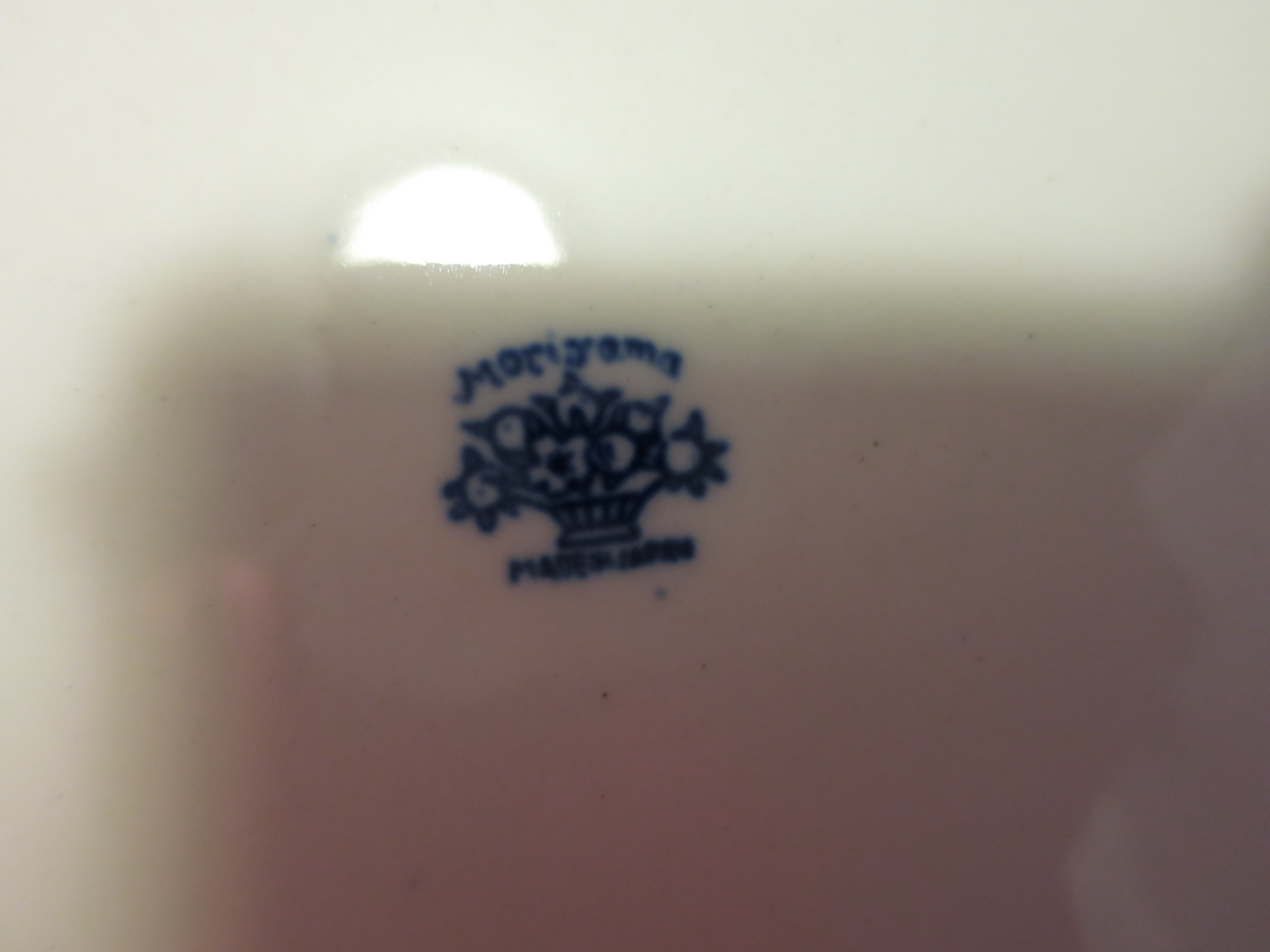 Moriyama Blue Willow Divided Grill Plate Made in Japan