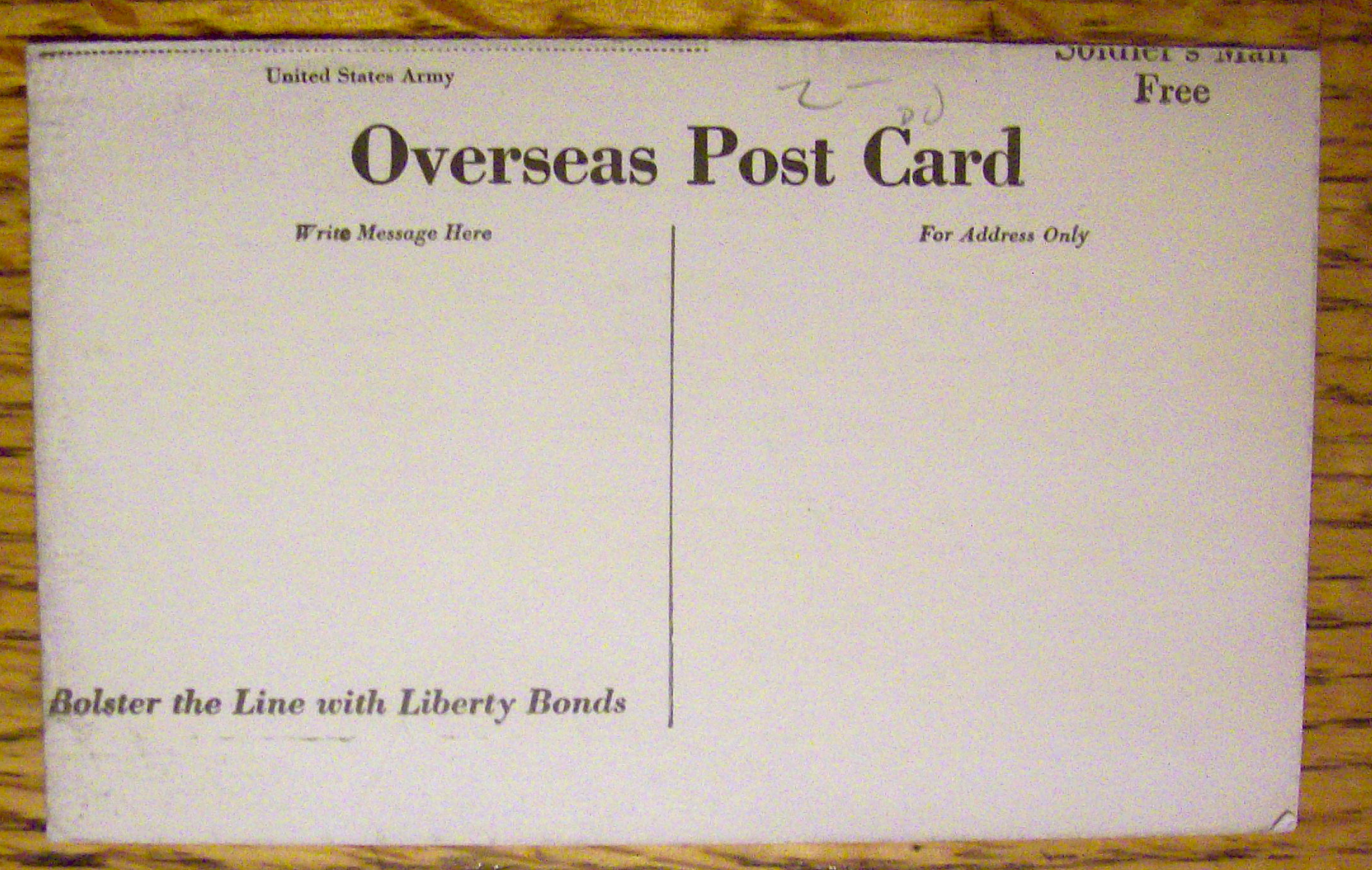 Bolster The Line With Liberty Bonds Postcard