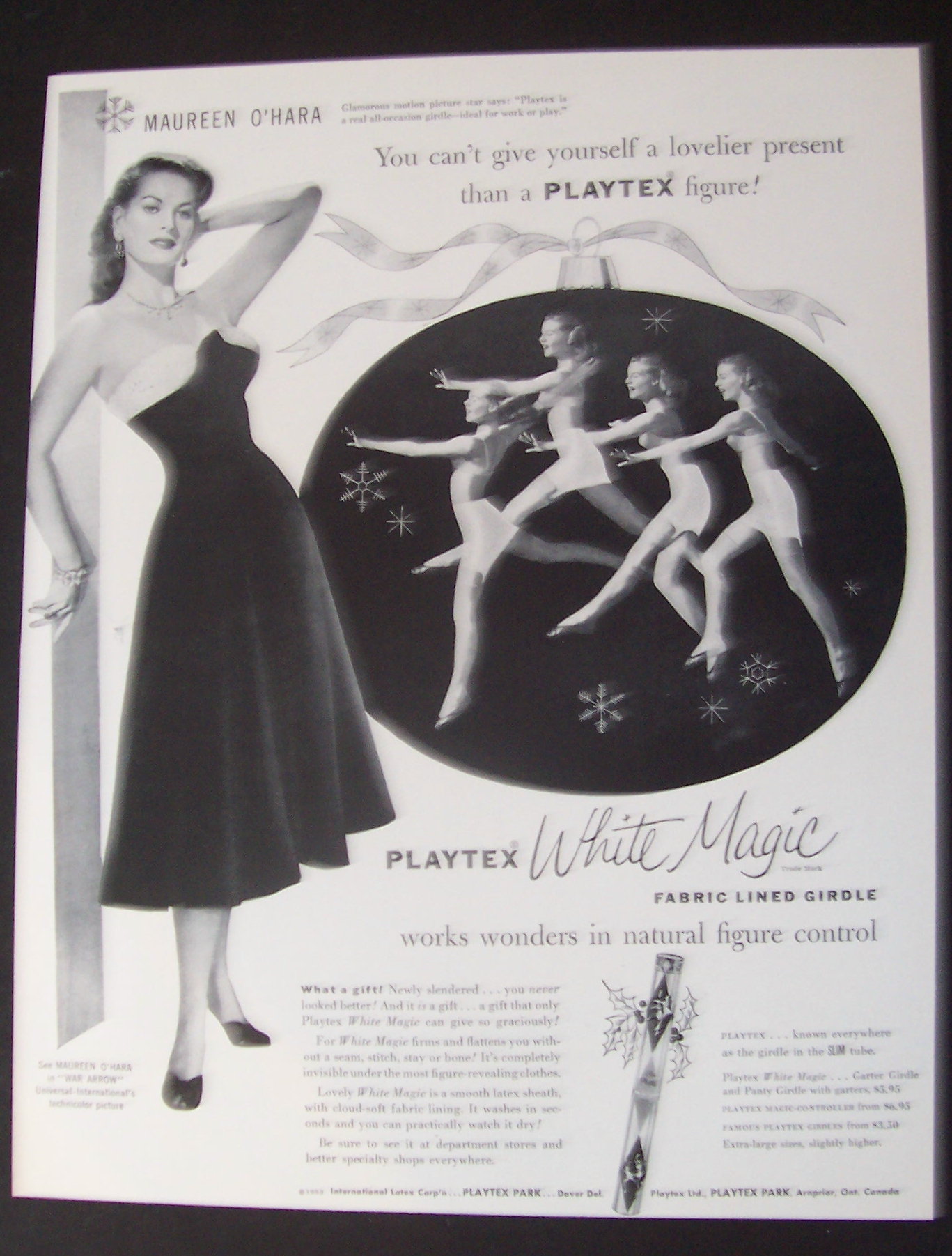 1953  Playtex White Magic Girdle with Maureen O' Hara