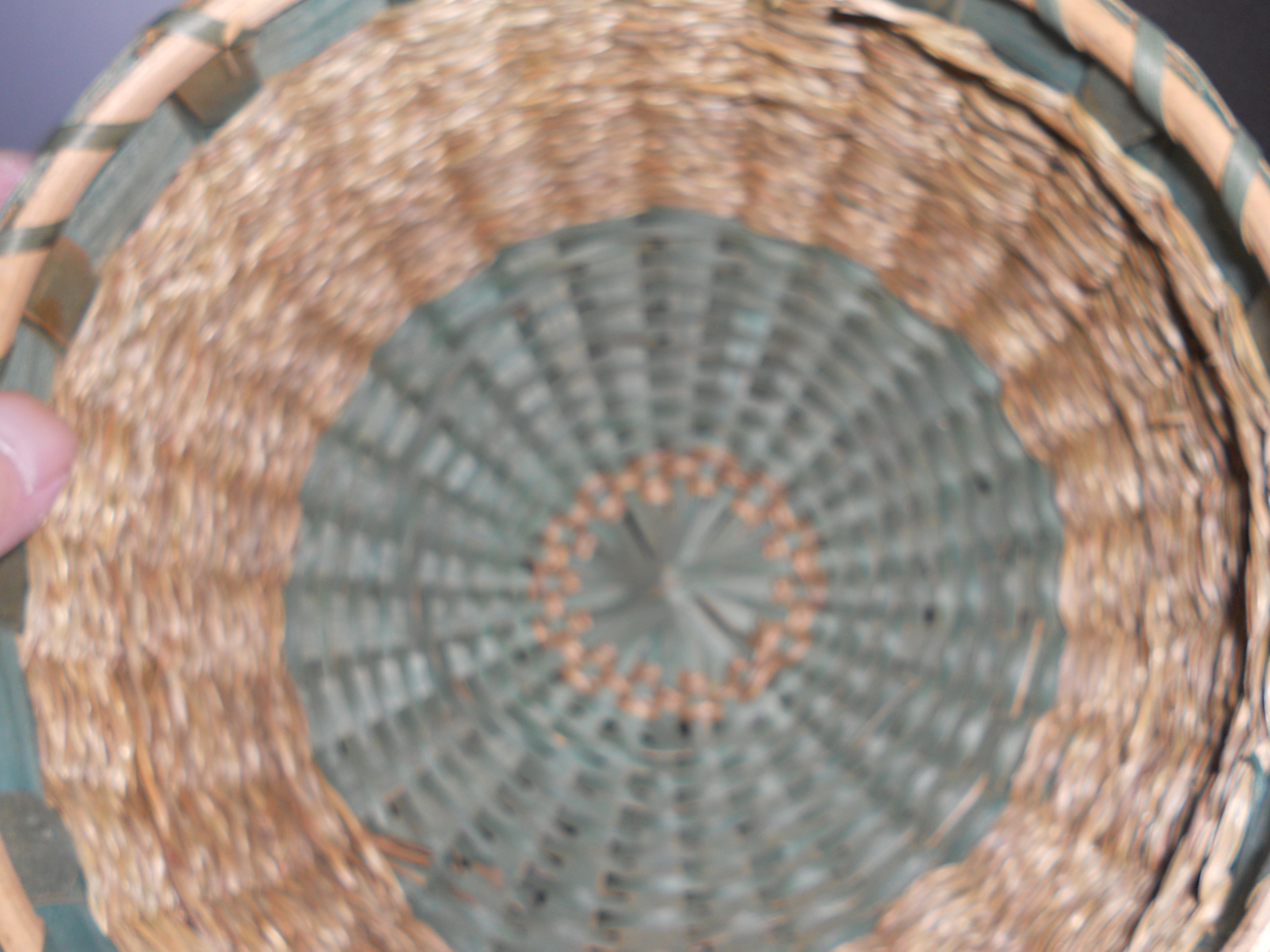 Woven Footed Basket With Cover