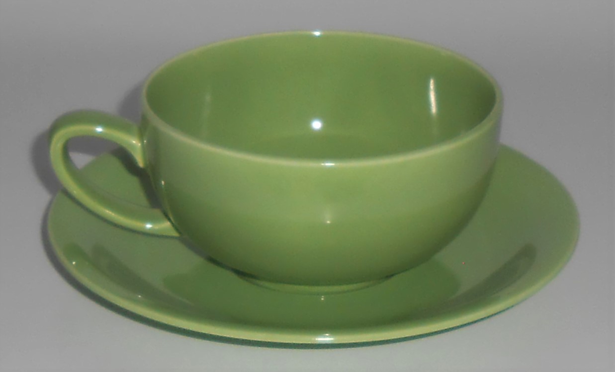 Vernon Kilns Pottery Casual California Lime Green Cup &