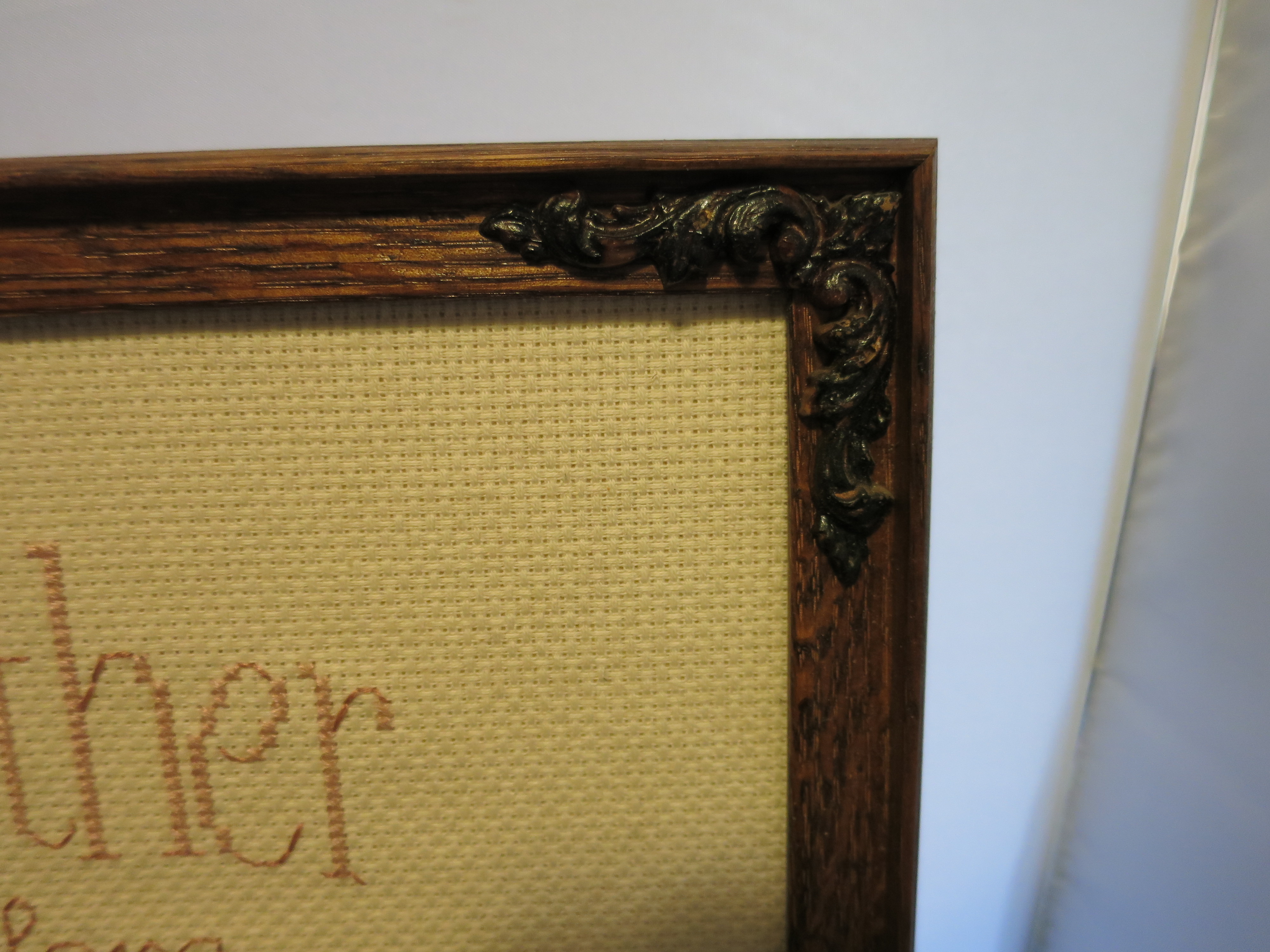 Embroidered Grandmother is Love Framed 1990s