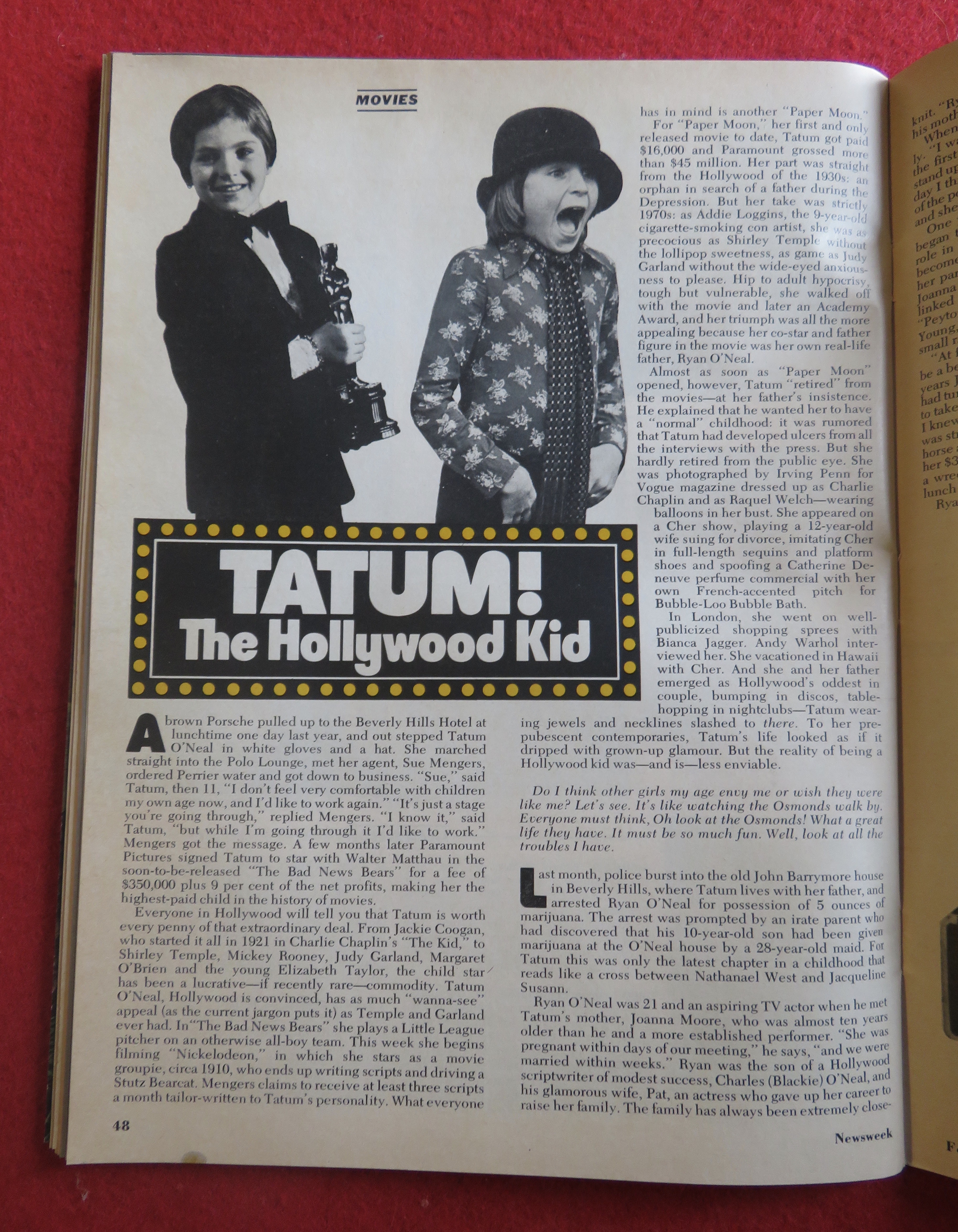 Newsweek Magazine-February 9, 1976-Ryan & Tatum O'Neal