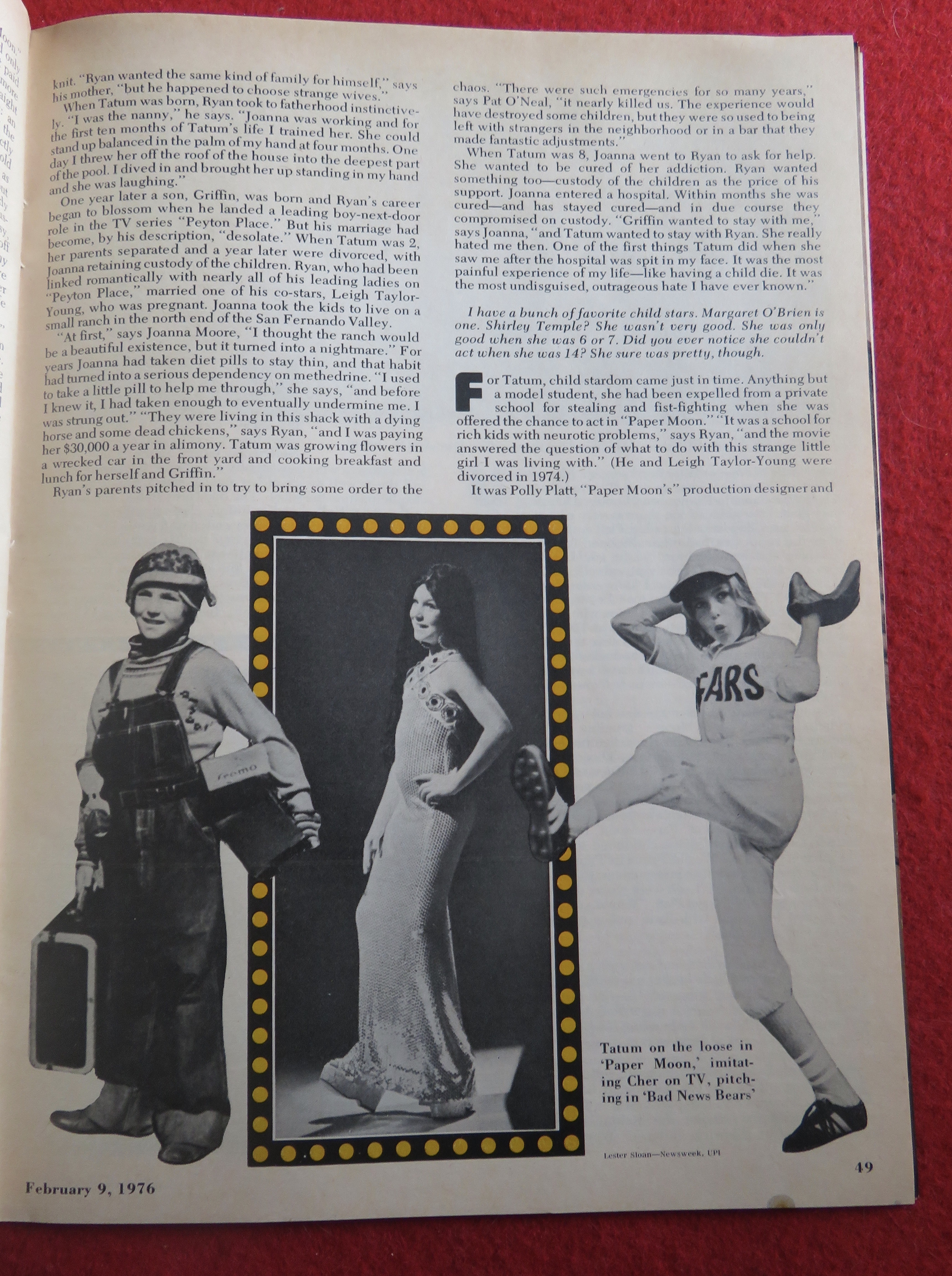Newsweek Magazine-February 9, 1976-Ryan & Tatum O'Neal
