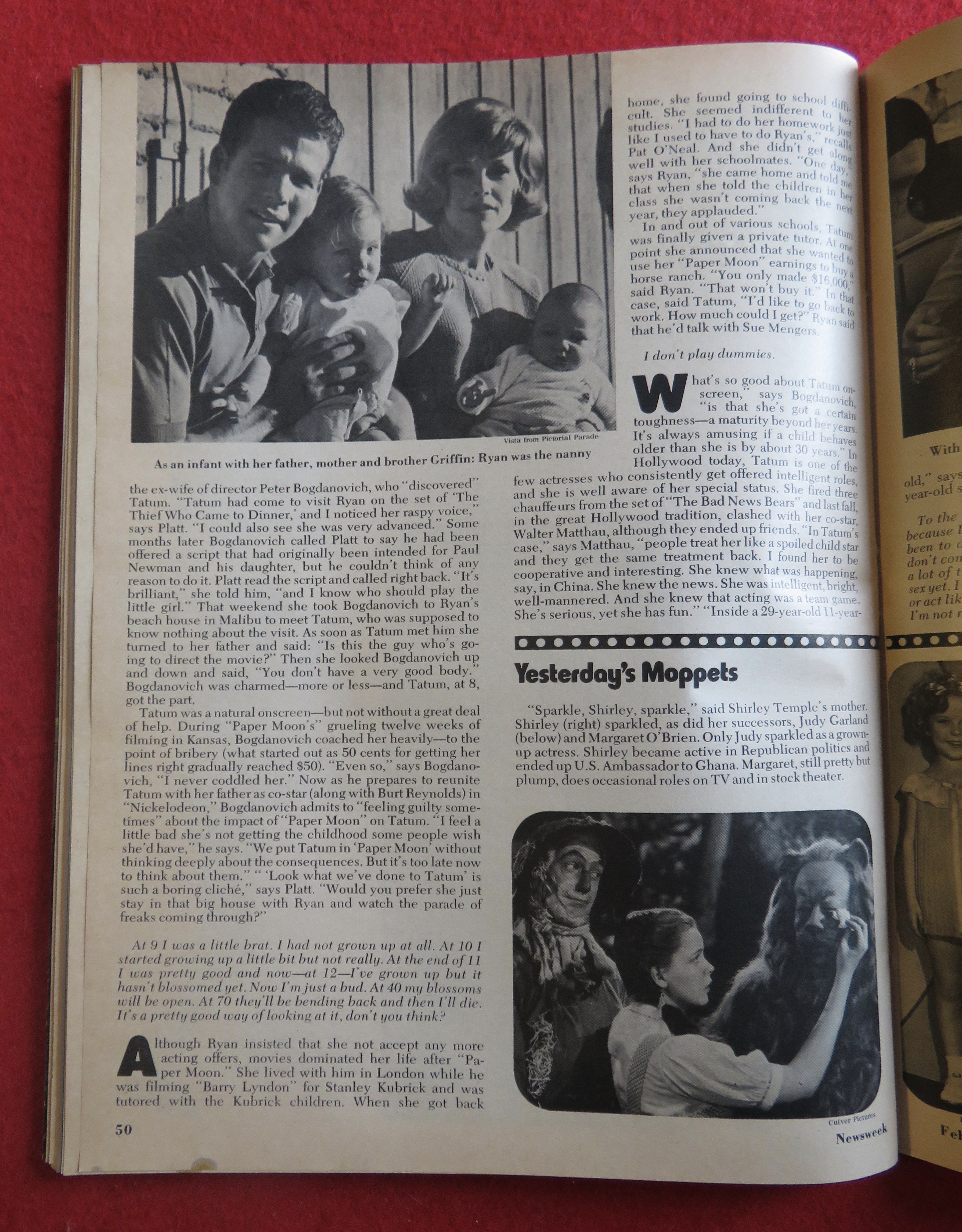 Newsweek Magazine-February 9, 1976-Ryan & Tatum O'Neal