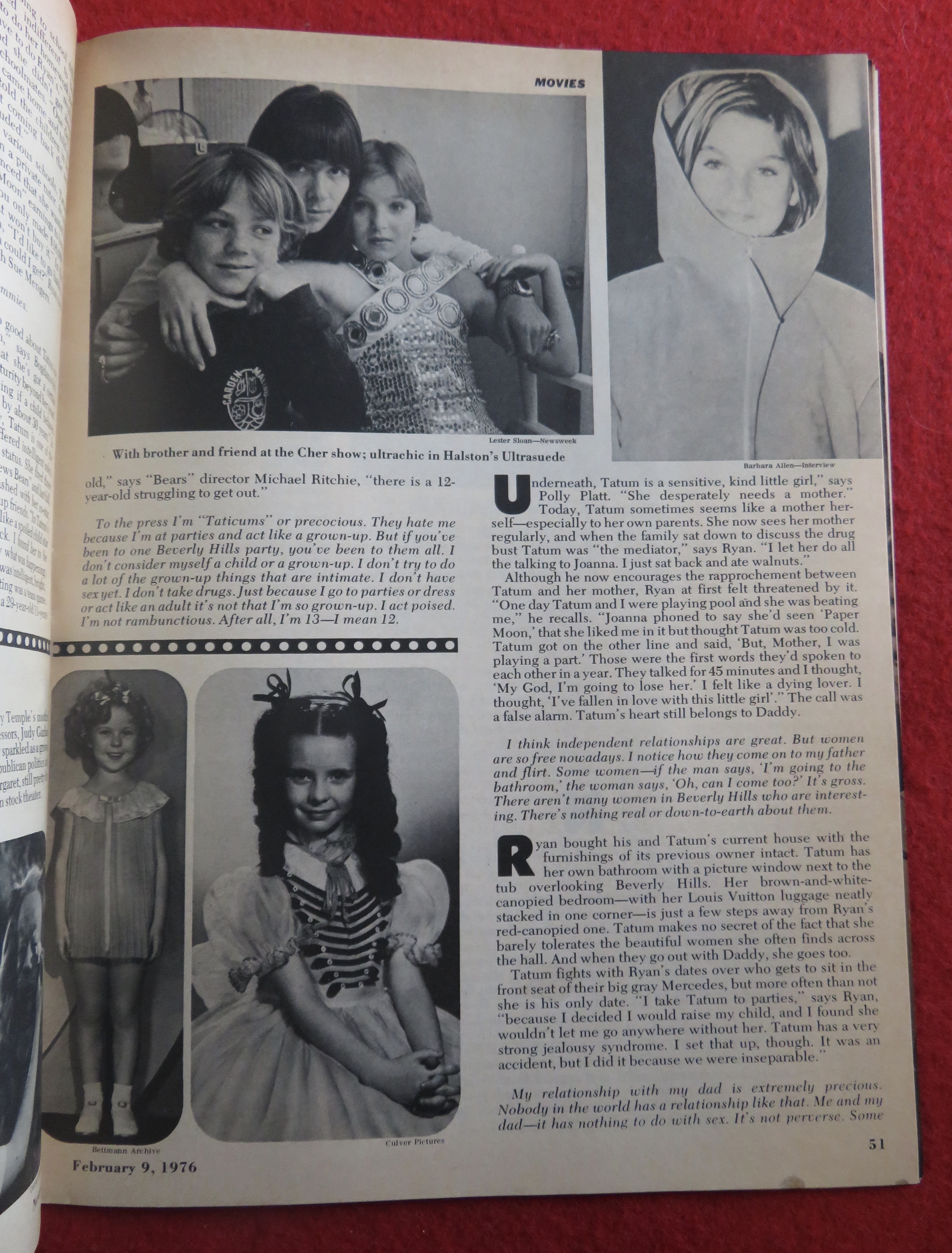 Newsweek Magazine-February 9, 1976-Ryan & Tatum O'Neal