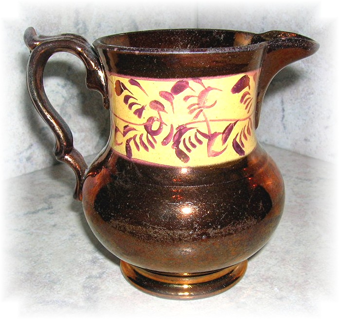 Allerton Longton England Copper Lustre Jug