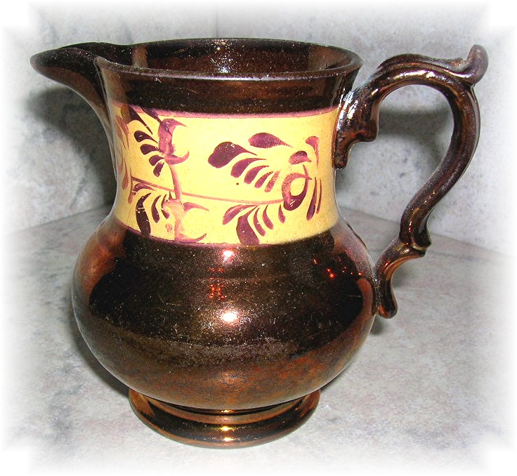 Allerton Longton England Copper Lustre Jug