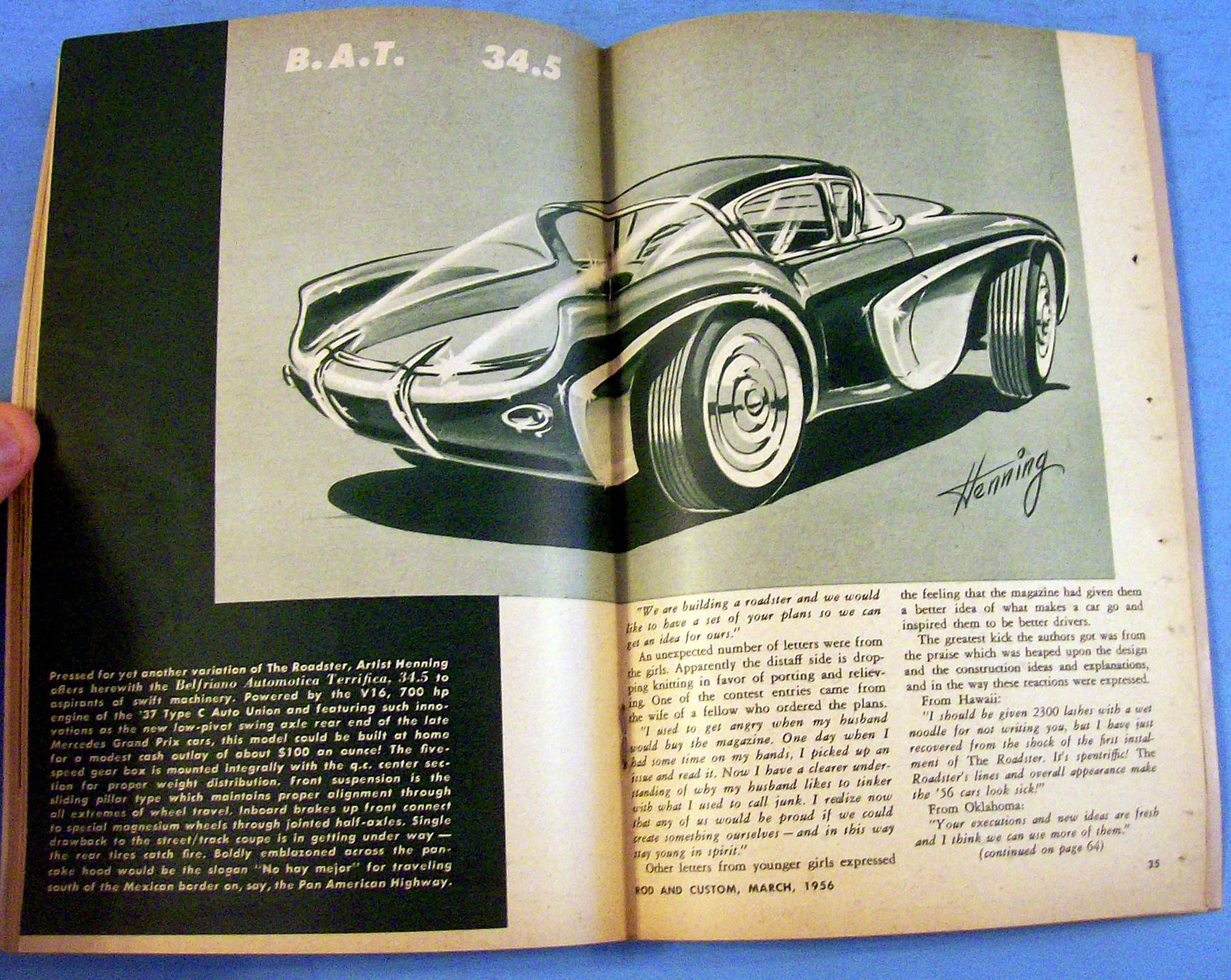 Rod & Custom March 1956 Blowing The Overheads