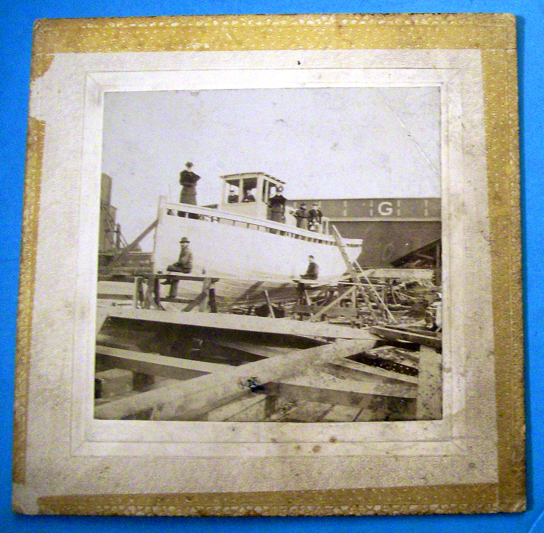 Ship Builders At Work - Cabinet Photo