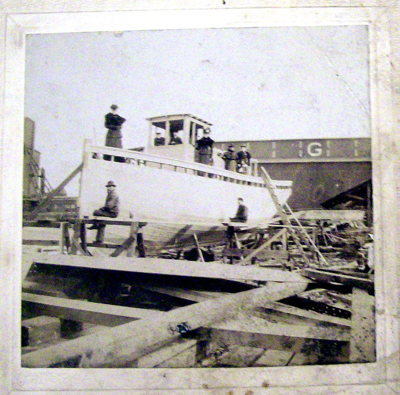 Ship Builders At Work - Cabinet Photo