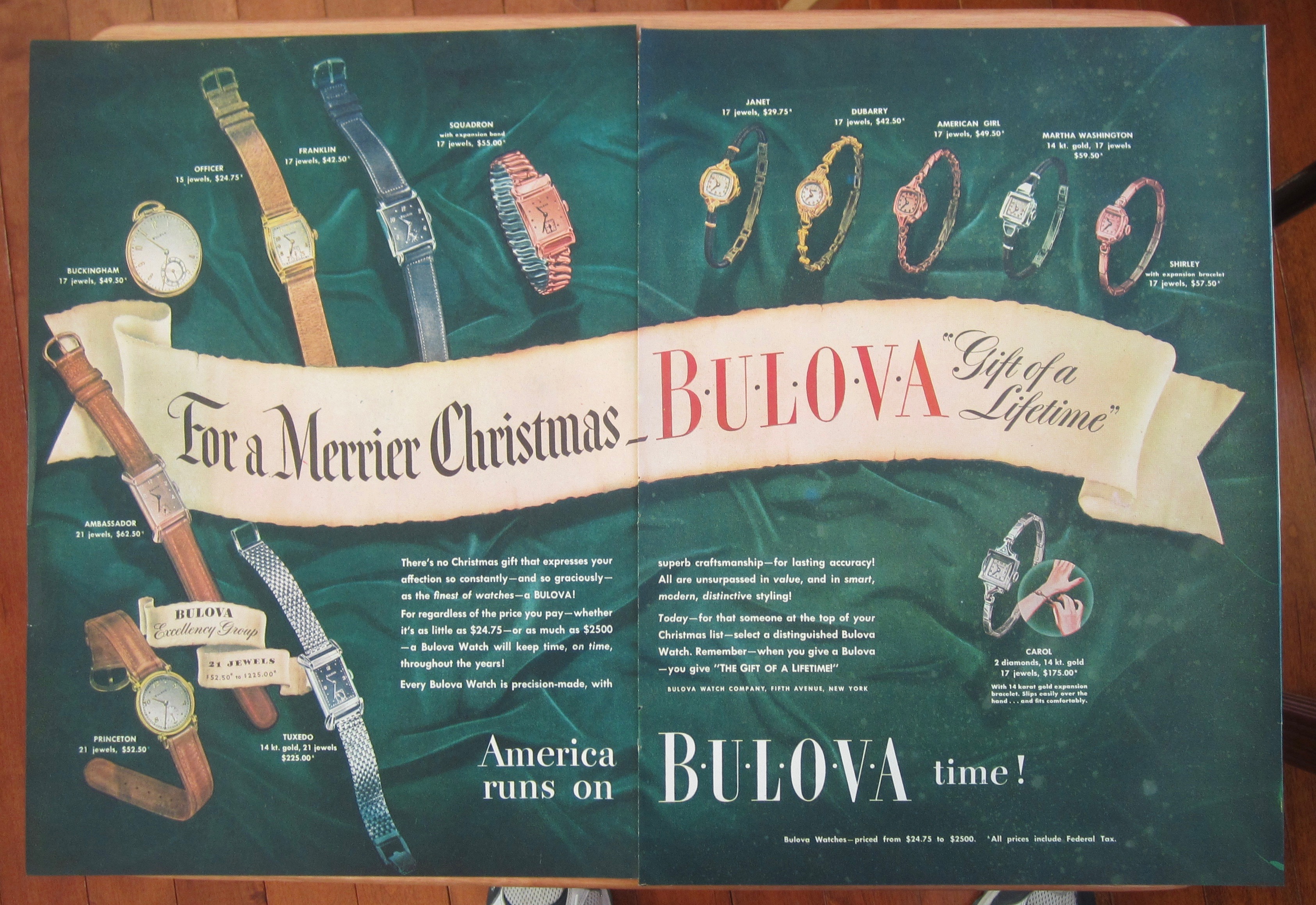 1946 Bulova Watches with For A Merrier Christmas