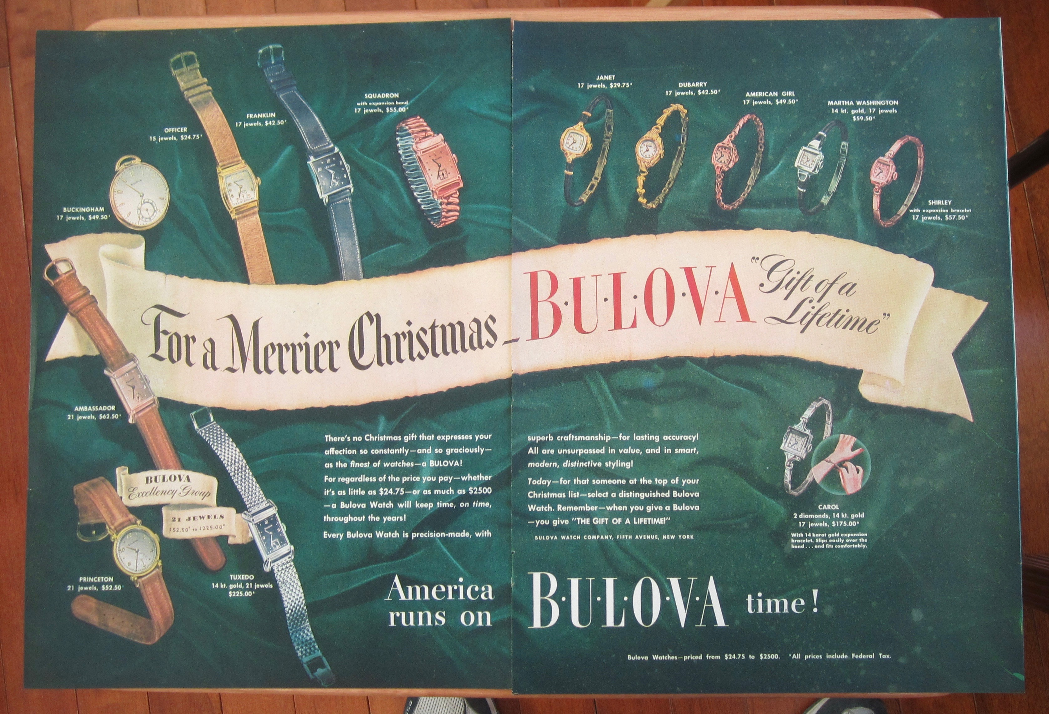 1946 Bulova Watches with For A Merrier Christmas