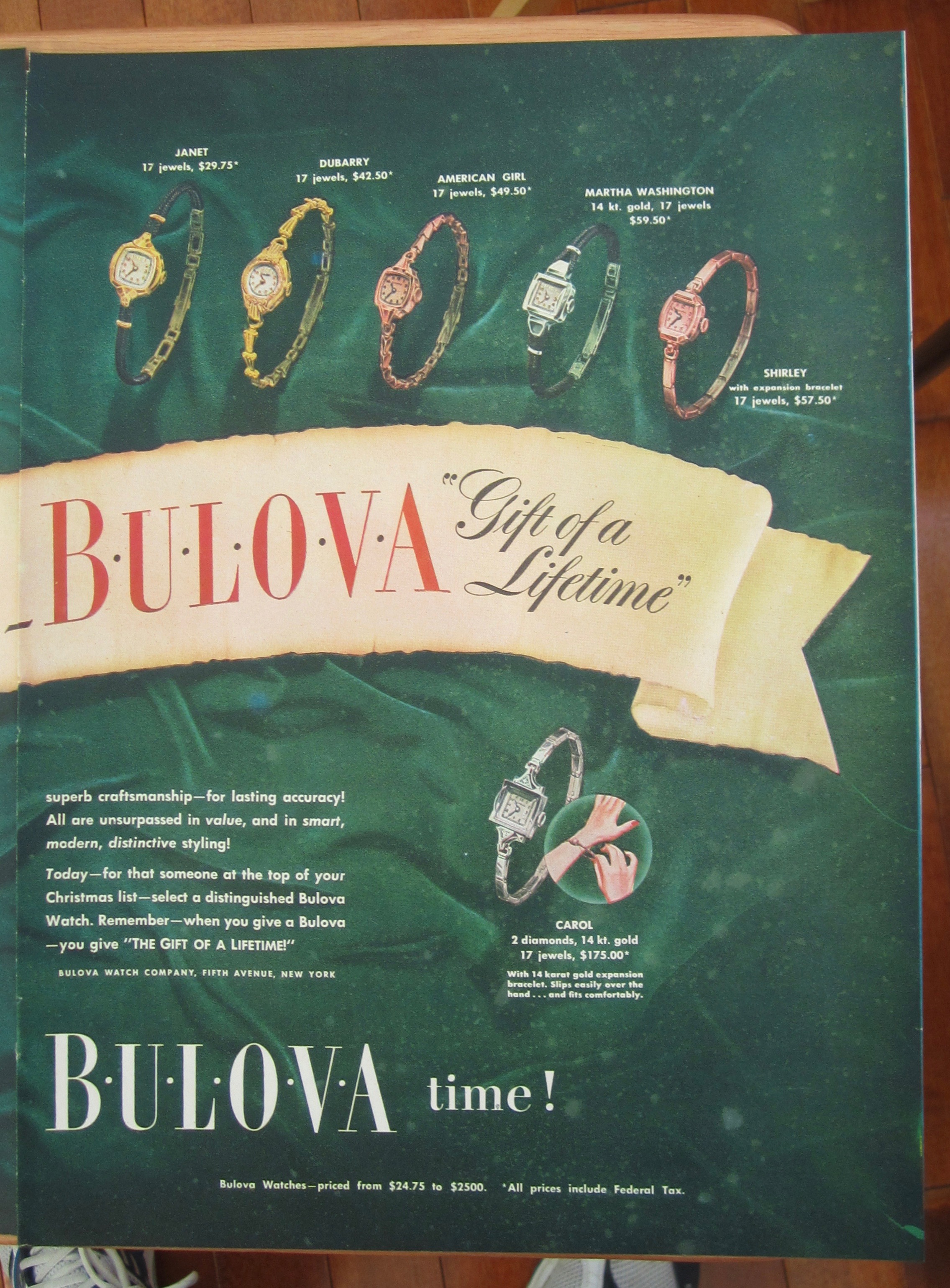 1946 Bulova Watches with For A Merrier Christmas