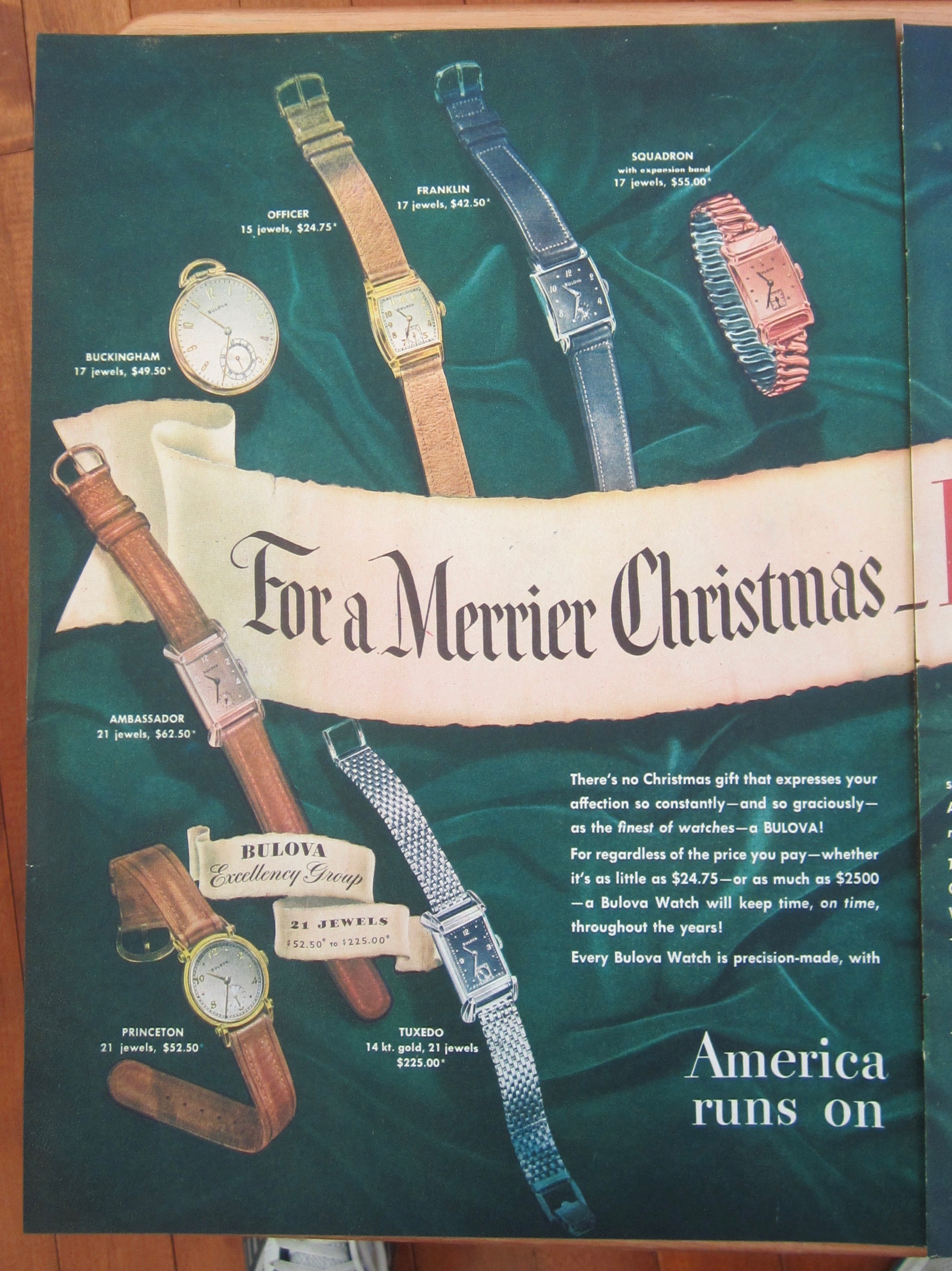 1946 Bulova Watches with For A Merrier Christmas
