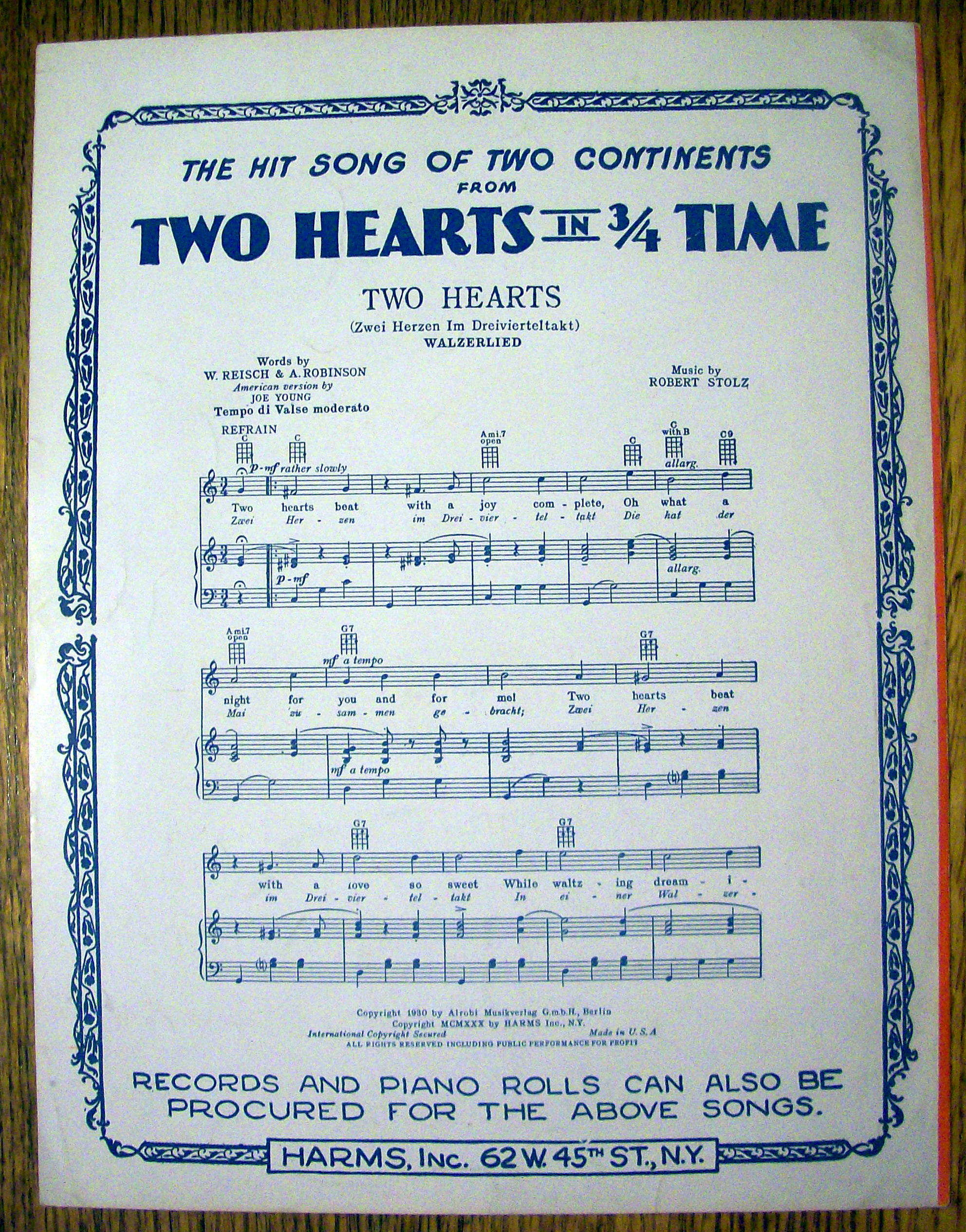 Sheet Music For 1931 You're My Everything w/Ed Wynn