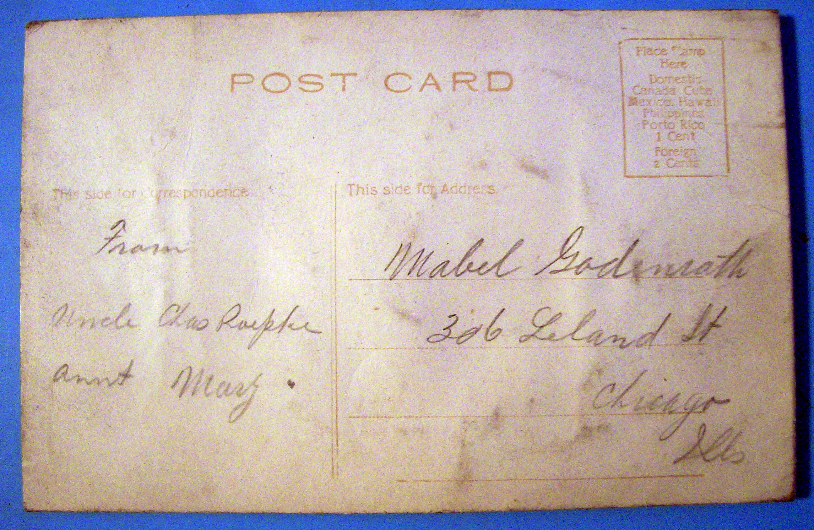 Best Wishes Postcard w/Pink Rose & Butterfly