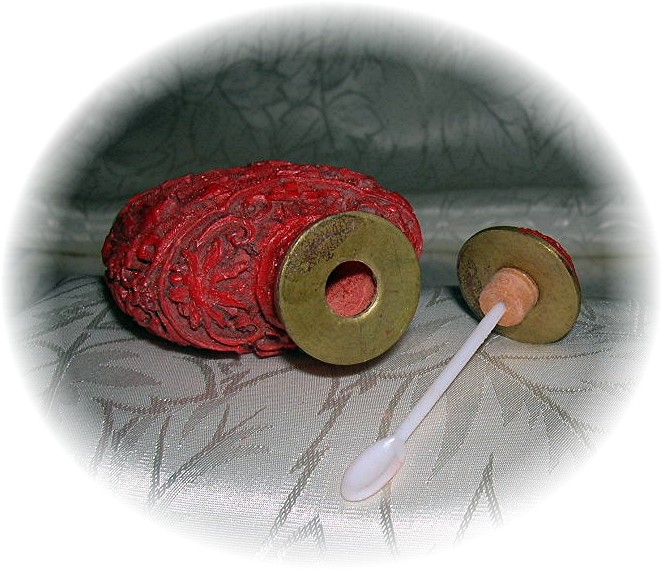 Cinnabar Chinese Snuff Bottle Red