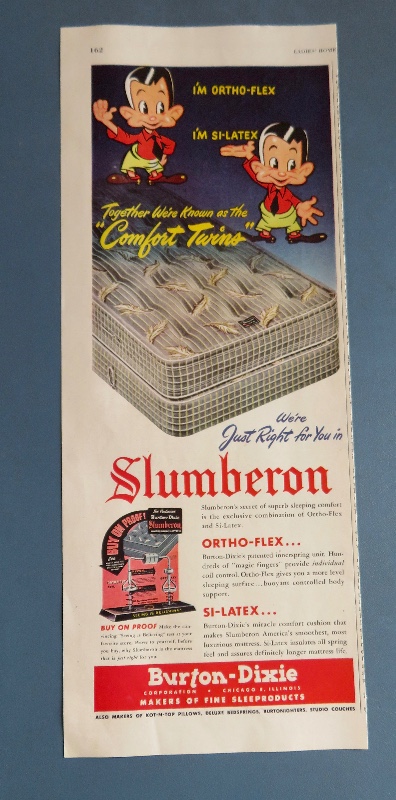 1951 Slumberon Mattress with the Comfort Twins