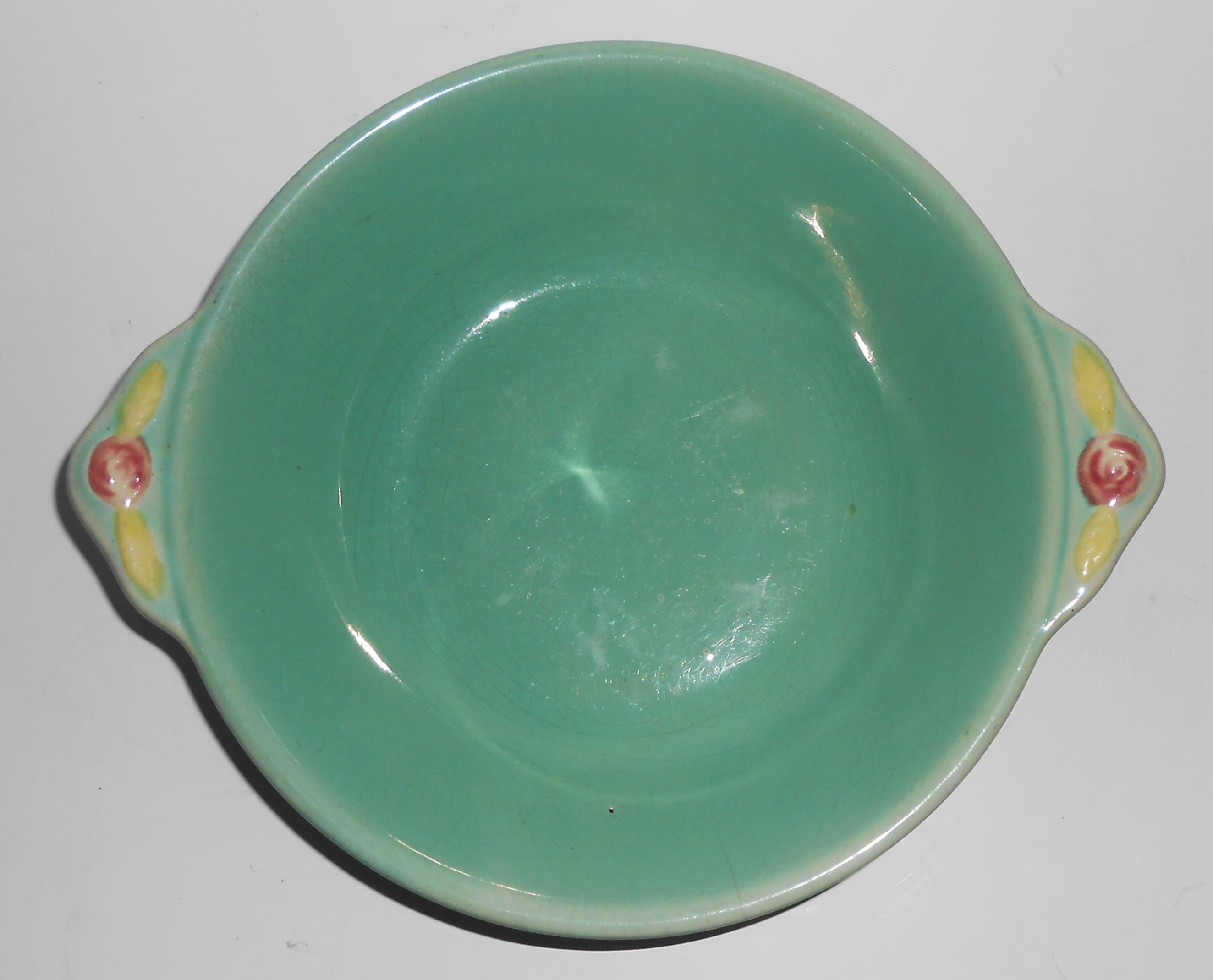 Coors Pottery Rosebud Early Green Vegetable Bowl
