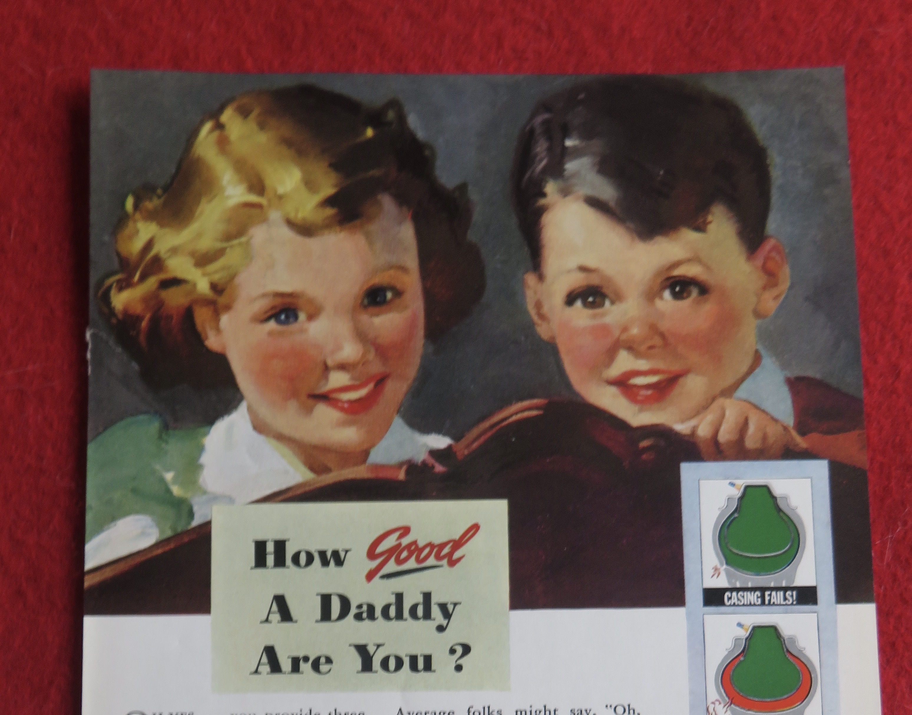 1940 Goodyear Lifeguard Tires with Little Boy & Girl