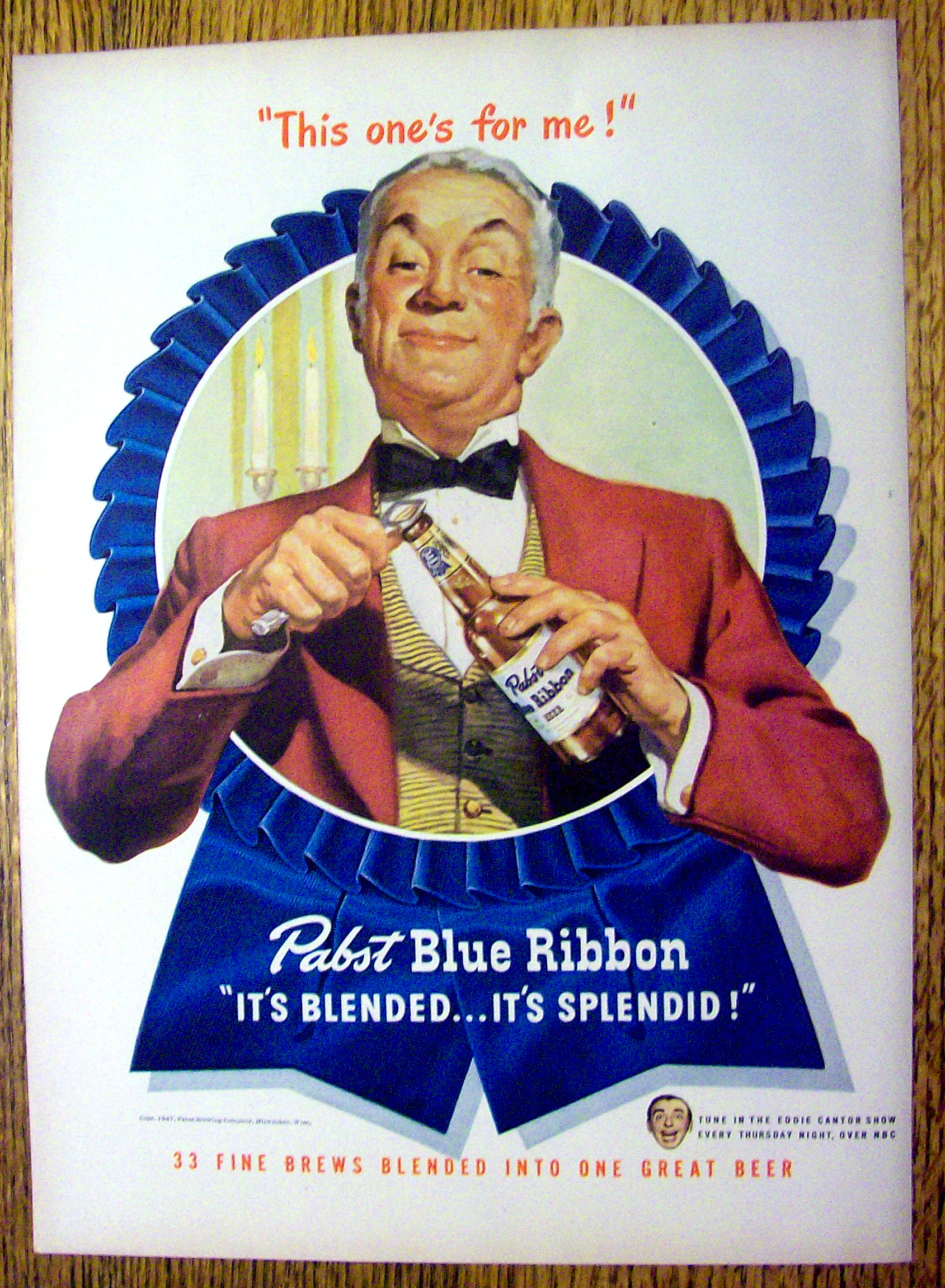 1948 Pabst Blue Ribbon Beer