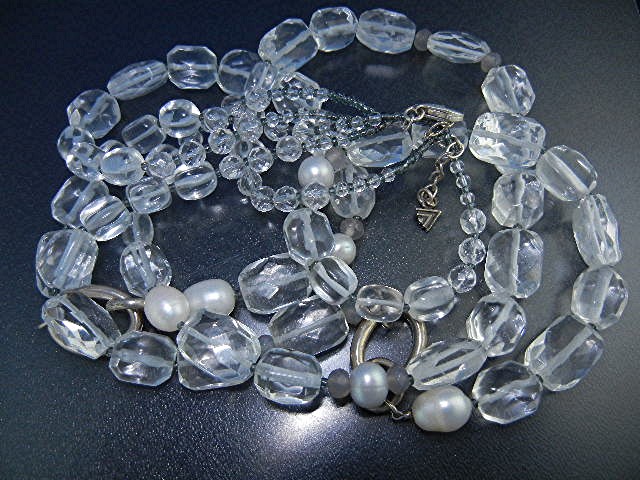 Silpada Crystal Sterling Silver Freshwater Pearl Neckla