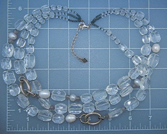 Silpada Crystal Sterling Silver Freshwater Pearl Neckla