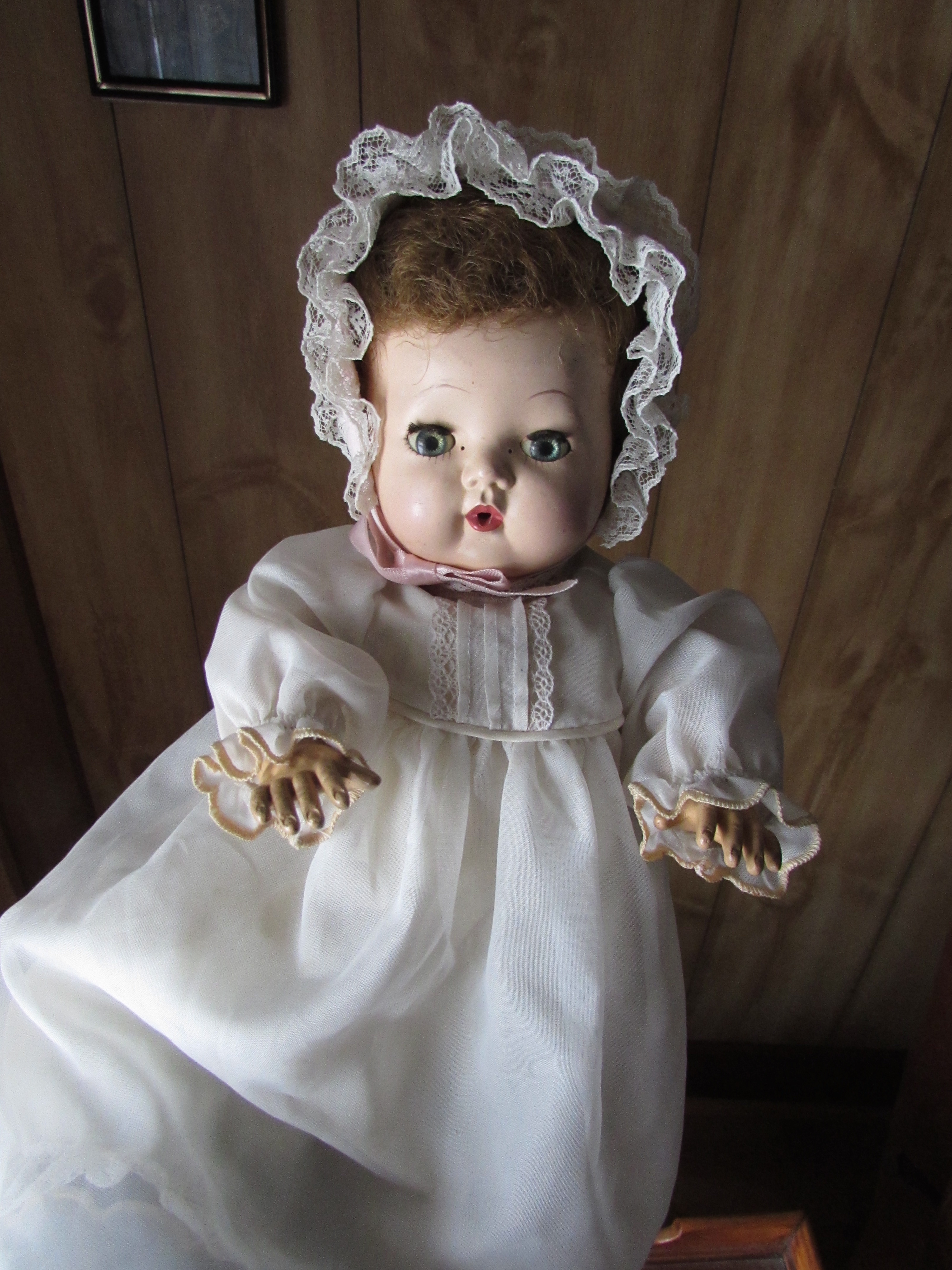 American Character Tiny Tears Doll 13 inch drink wet cry as is