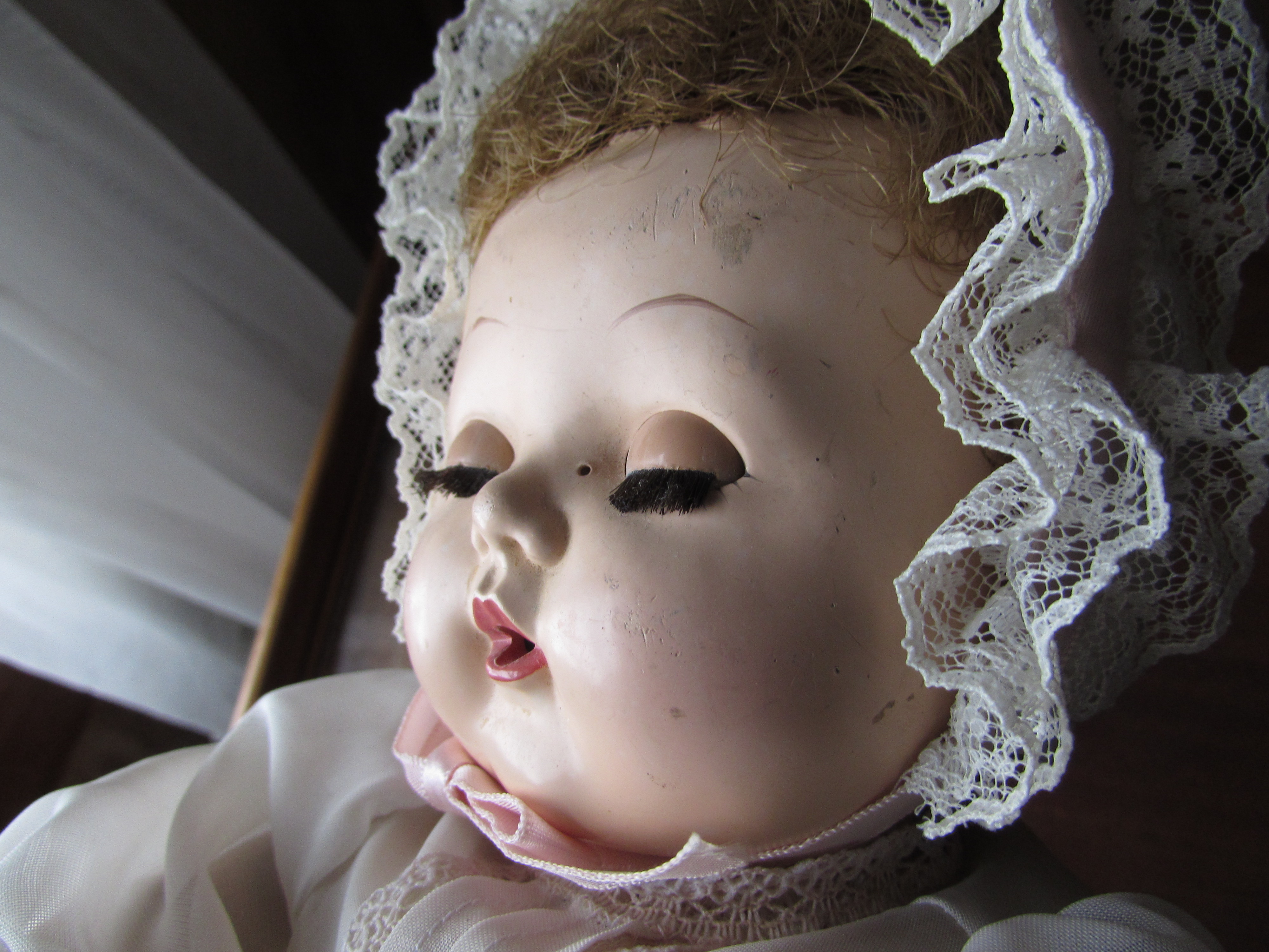 American Character Tiny Tears Doll 13 inch drink wet cry as is